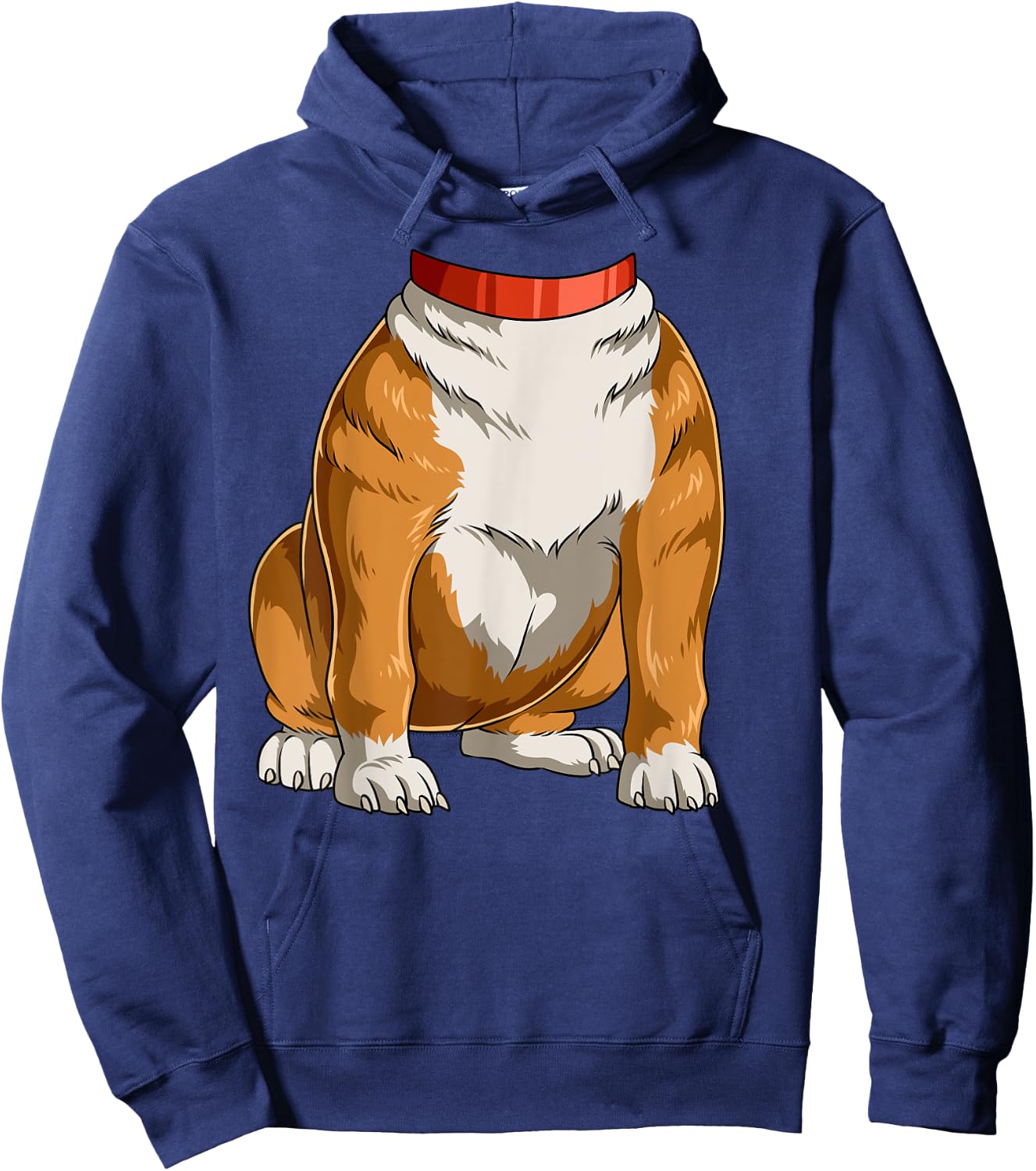 Easy Bulldog Costume Bulldog Body Headless Bulldog Costume Women Kids Hoodie - Hoodie | Navy