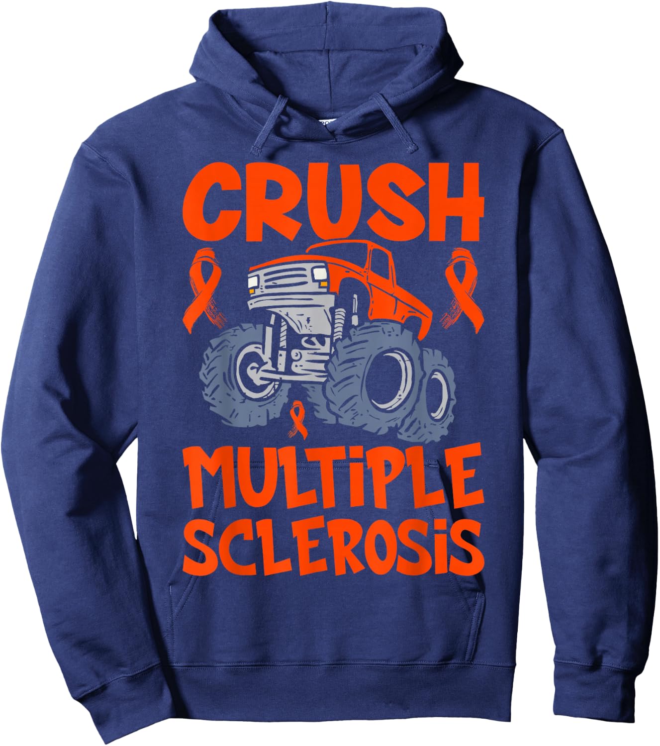 Crush Multiple Sclerosis Awareness Design Men Boys Hoodie - Hoodie | Navy