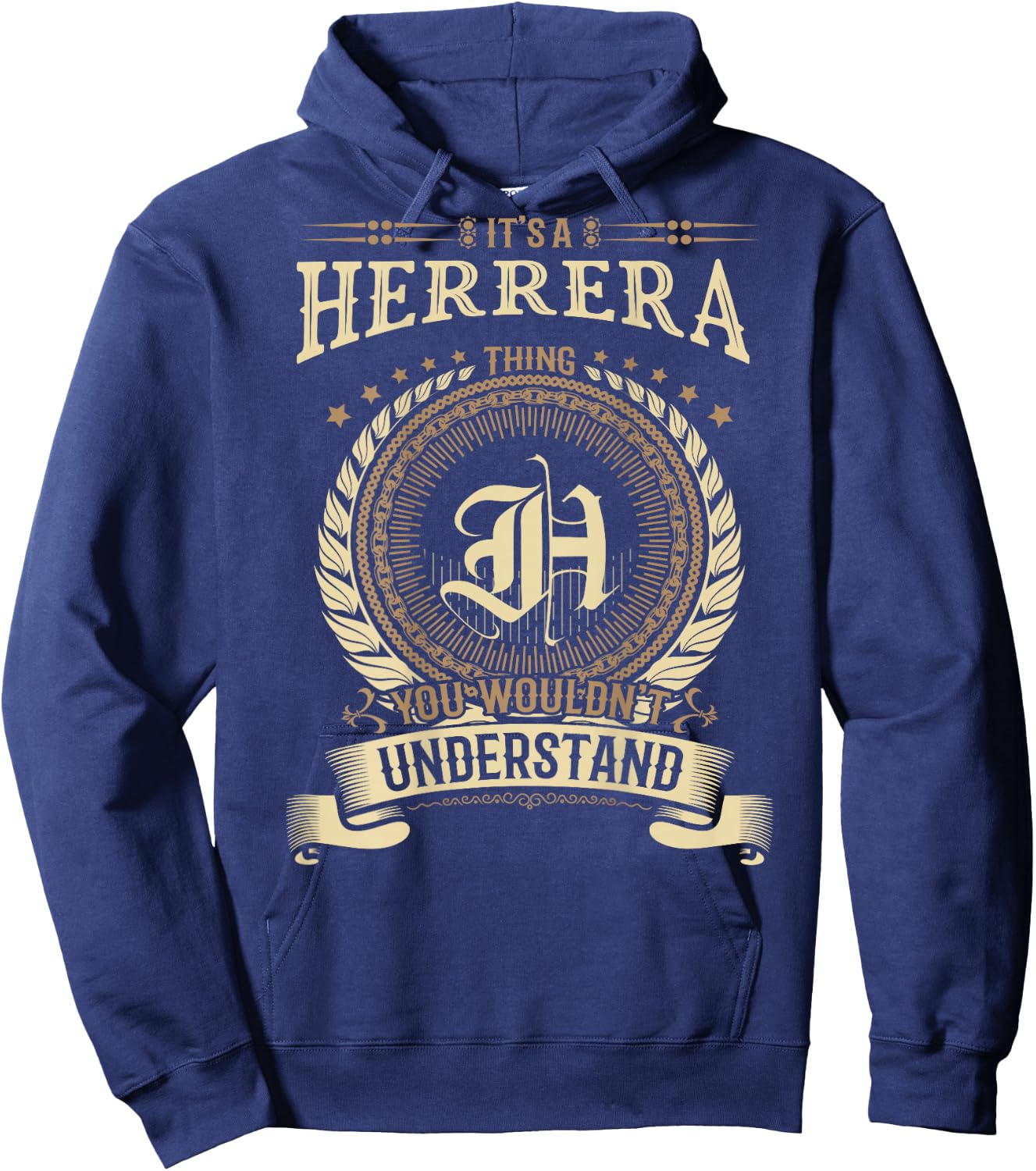 Herrera Thing You Wouldn't Understand Family BACKPRINT Hoodie - Hoodie | Navy