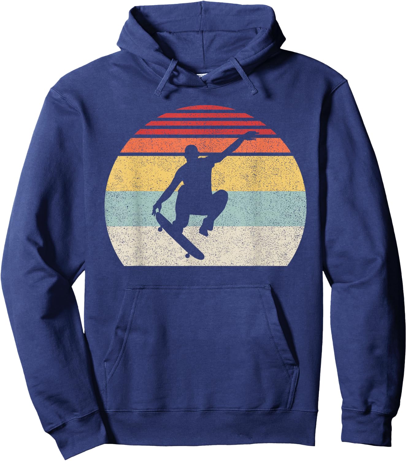 Retro Skateboarding Shirt Skateboarder Skater Gifts Vintage Hoodie - Hoodie | Navy