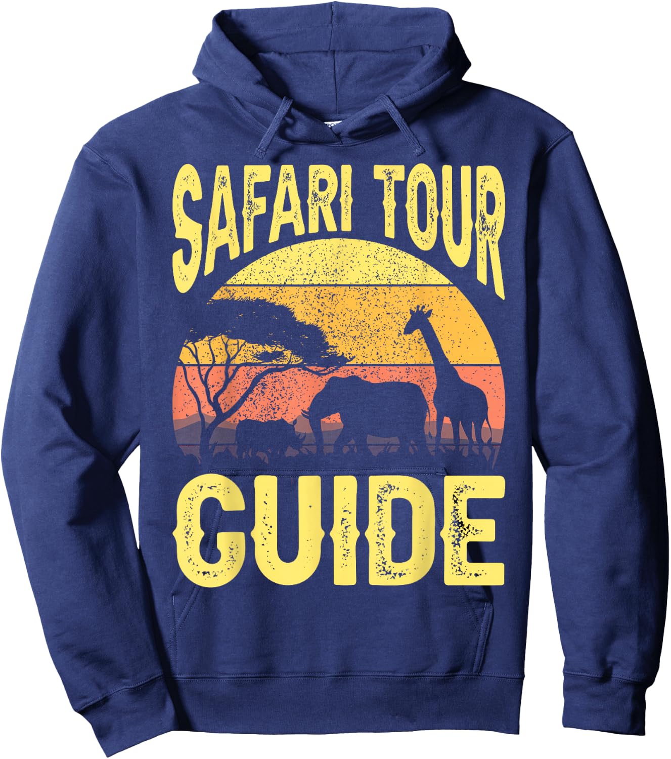 Funny Safari Tour Guide Costume- African Animals - Safari Hoodie - Hoodie | Navy