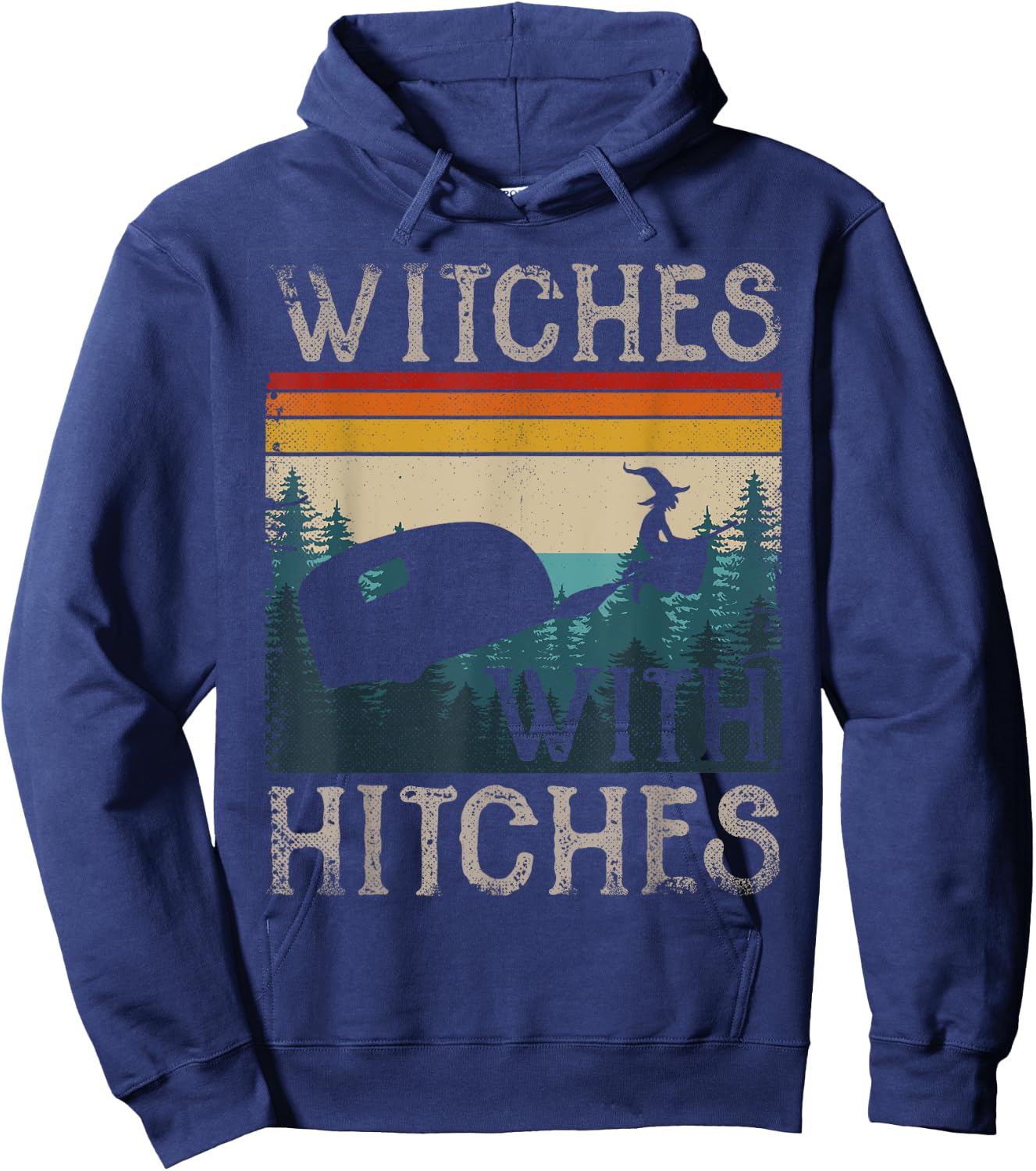 Witches With Hitches Funny Caravan Women RV Camping Hoodie - Hoodie | Navy