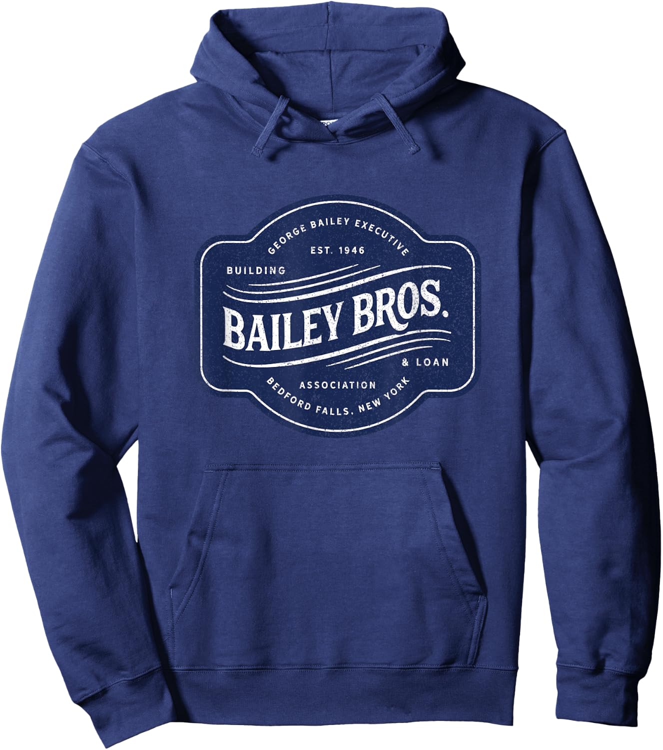 Bailey Brothers Building and Loan. Classic. George Bailey Hoodie - Hoodie | Navy