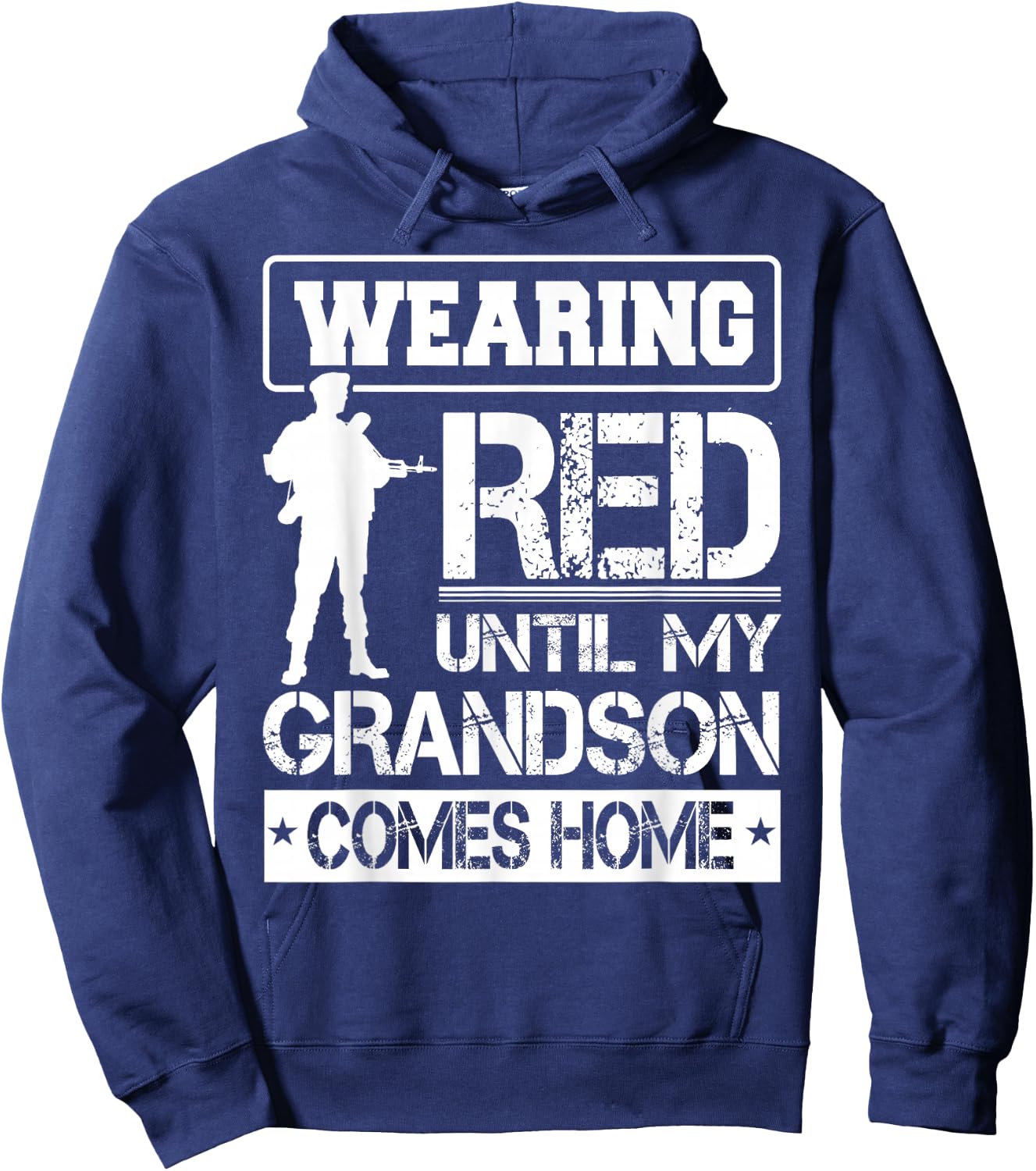Red Friday For My Grandson Military Troops Deployed Wear Hoodie - Hoodie | Navy