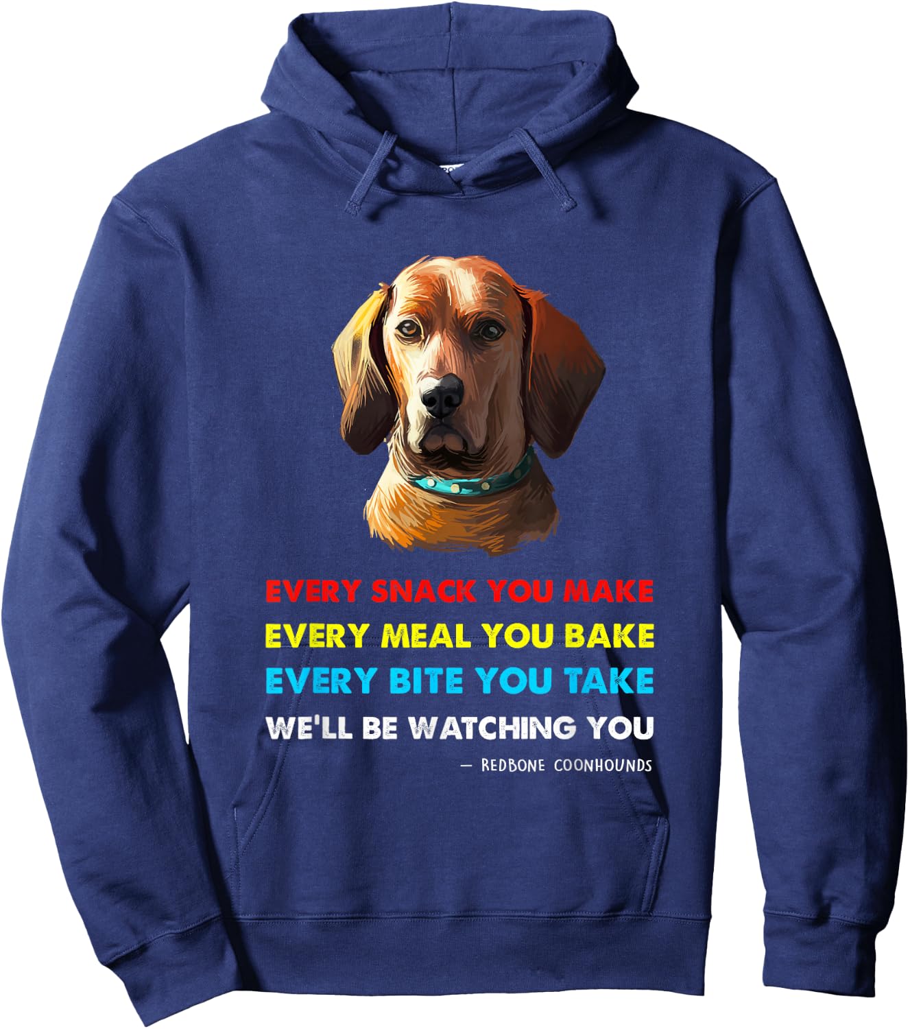 Red Bone Coonhound Dog Shirt | Red Bone Coonhound Hoodie - Hoodie | Navy