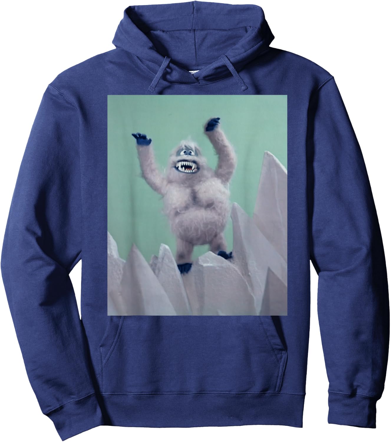Funny Retro TV Shirts Retro Abominable Snowman - Black -Adults Classic Fit Short Sleeve Christmas - Small Hoodie - Hoodie | Navy