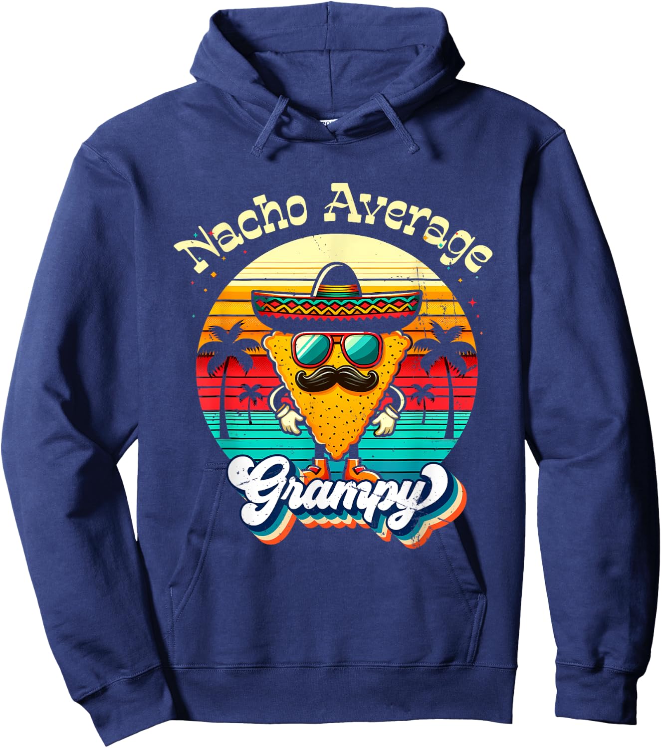 Funny Nacho Average Grampy Grandpa Cinco De Mayo Matching Hoodie - Hoodie | Navy