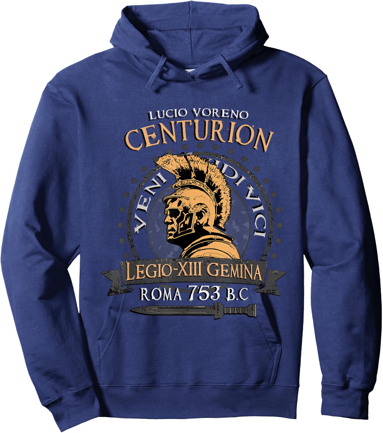 Roman Centurion Lucius Vorenus SPQR Army Empire Ancient Rome Hoodie - Hoodie | Navy