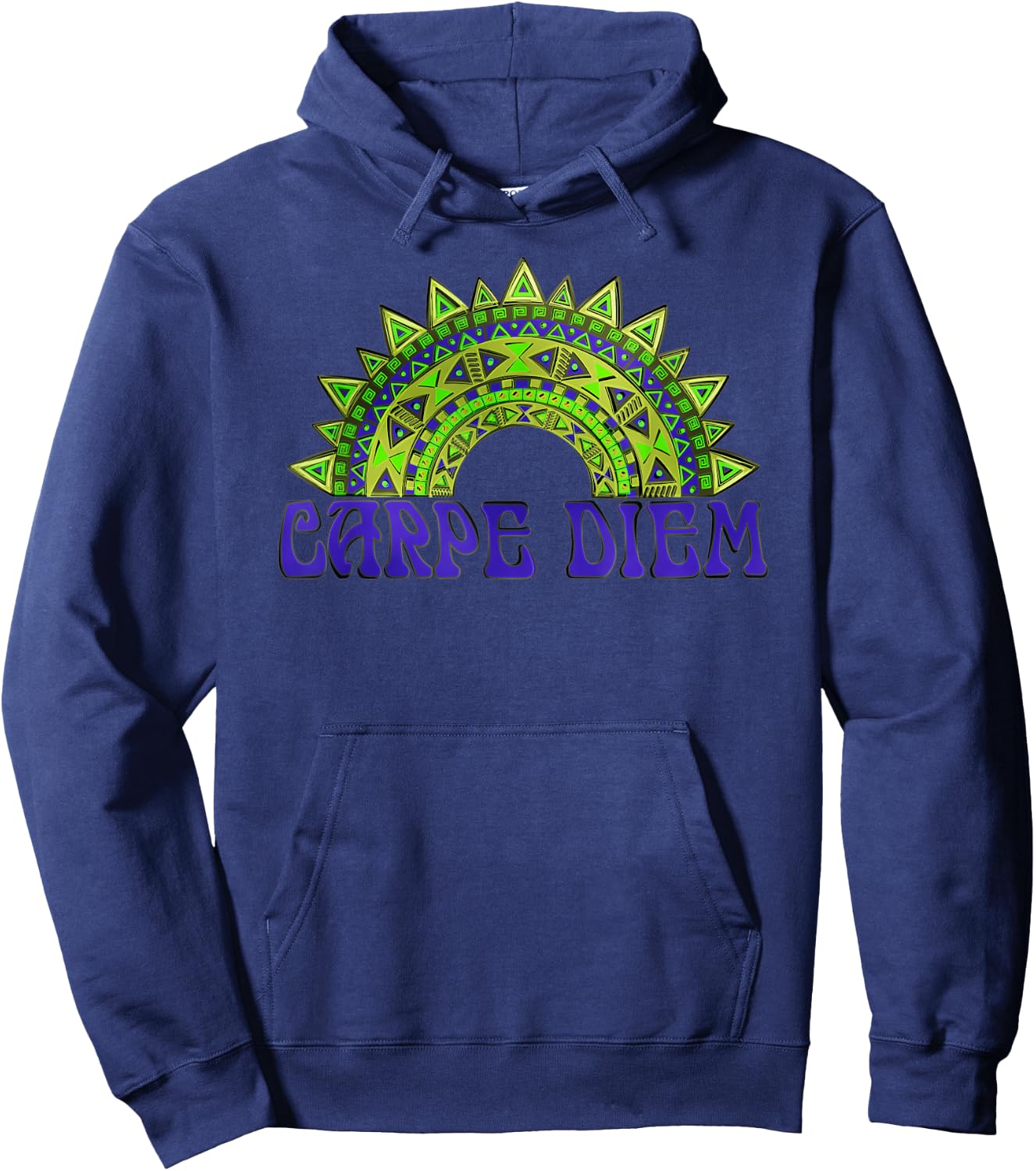 CARPE DIEM Latin - Indigenous Mandala 6 - Fan Fun Hoodie - Hoodie | Navy