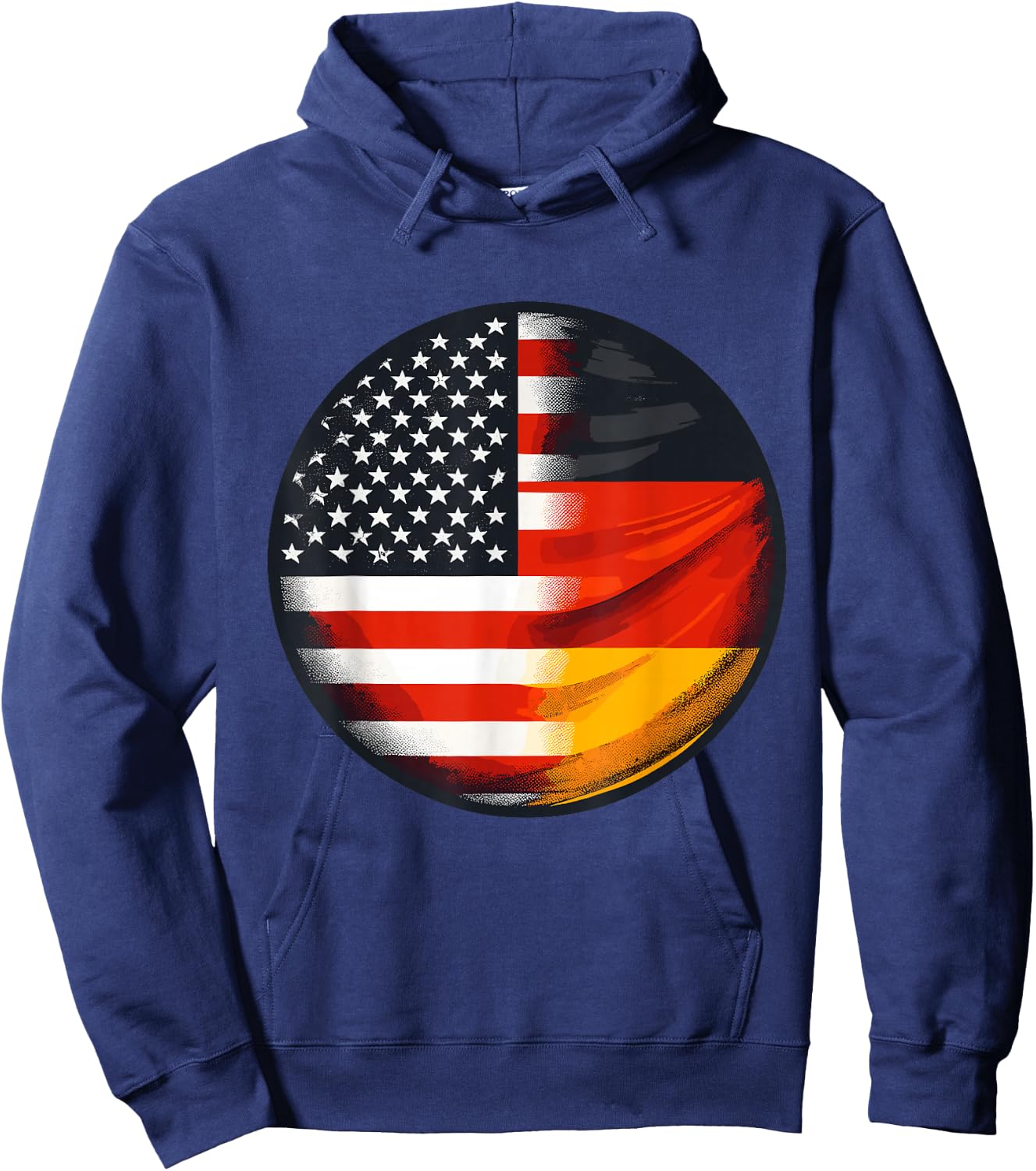 American German USA Germany Flag Hoodie - Hoodie | Navy