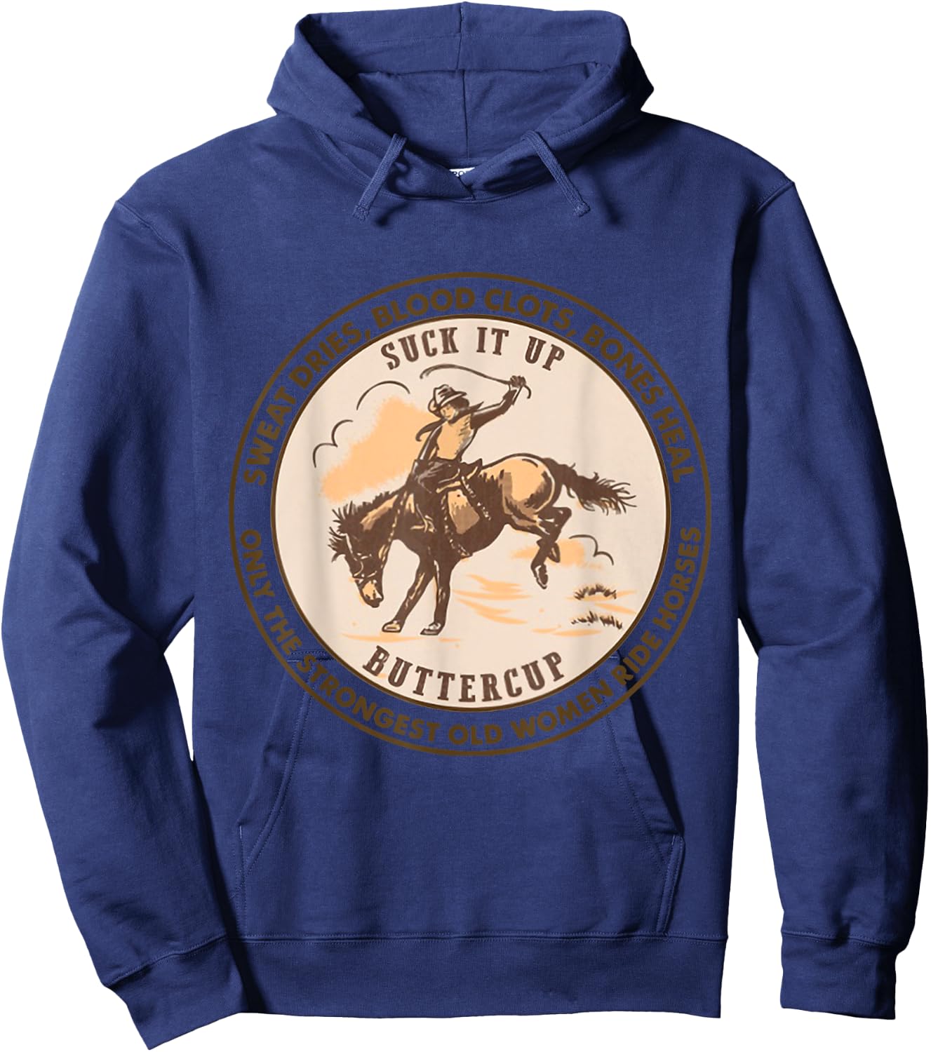 Sweat Dries Blood Clots Bones Heal Hoodie - Hoodie | Navy