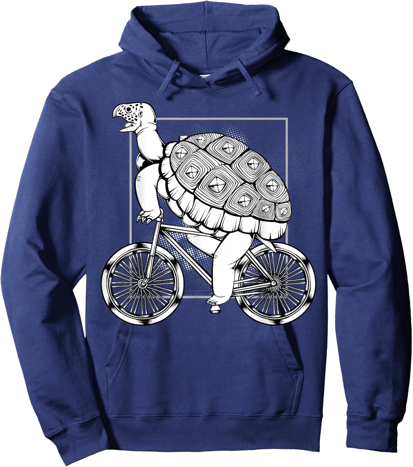 Turtle Cycling Bicycle Bicycling Riding Biking Tortoise Hoodie - Hoodie | Navy
