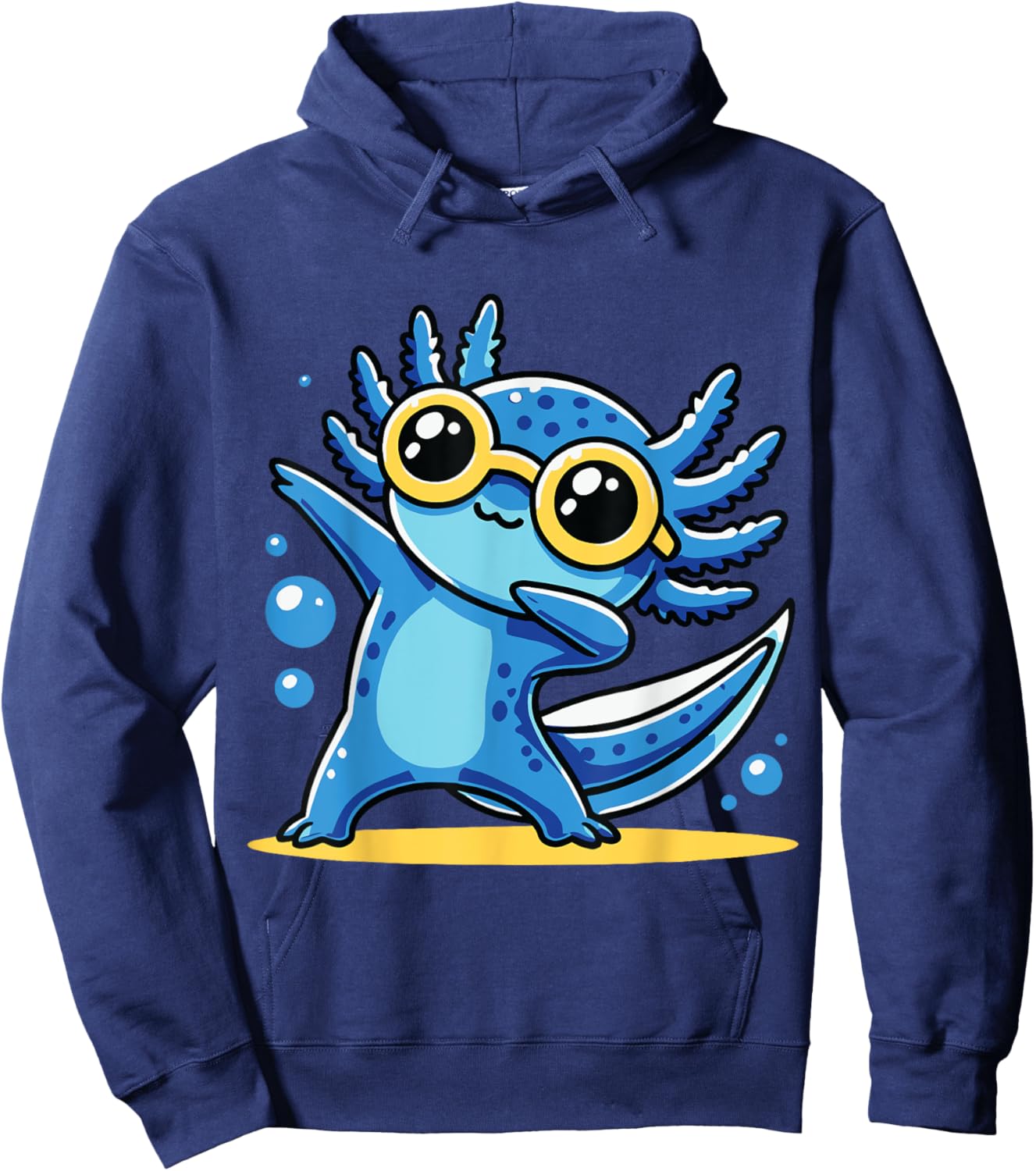 Dabbing Axolotl Kawaii Anime Funny Women Men Kids Hoodie - Hoodie | Navy
