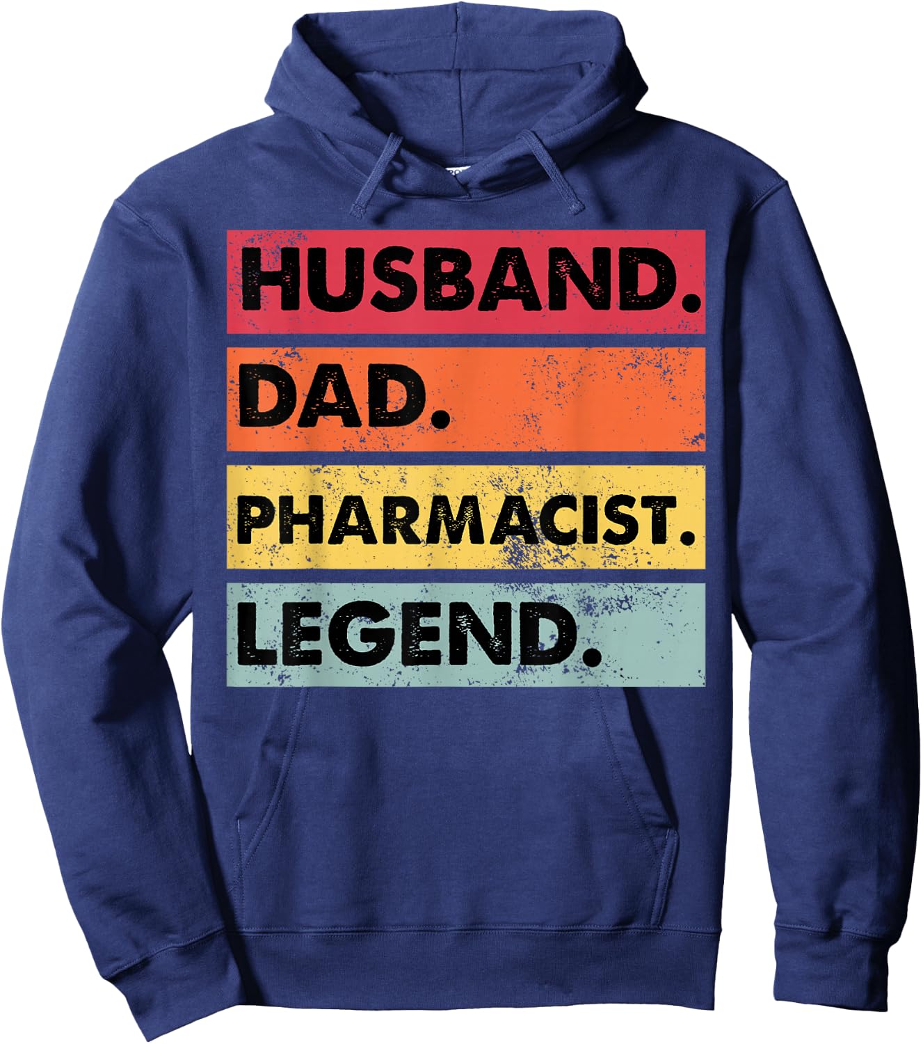 Husband Dad Pharmacist Legend Funny Pharmacy Technician Hoodie - Hoodie | Navy