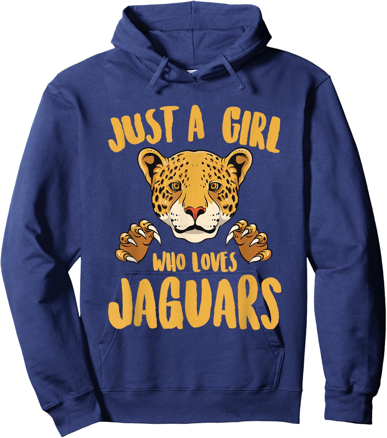 Just a Girl Who Loves Jaguars Funny Jaguar Women Girl Hoodie - Hoodie | Navy