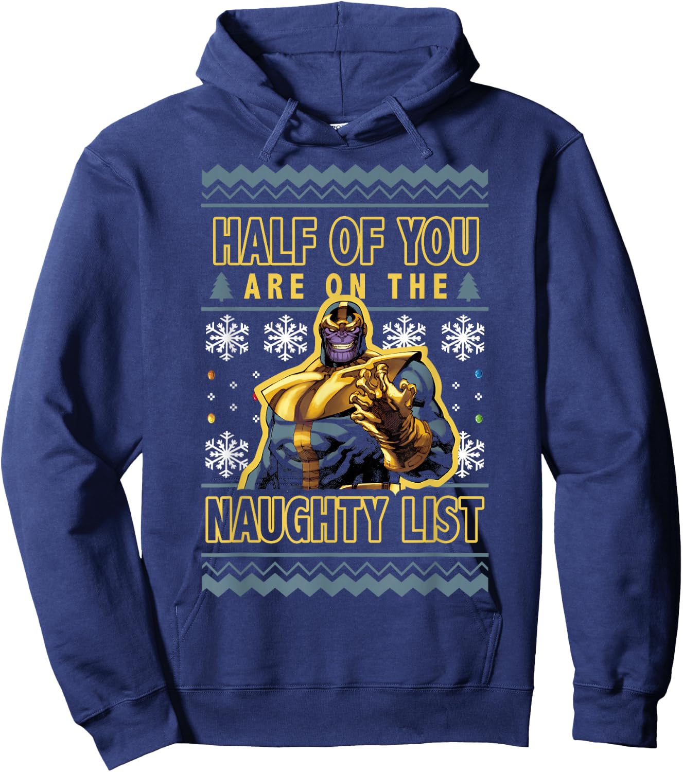 Marvel Christmas Thanos Ugly Sweater Hoodie - Hoodie | Navy
