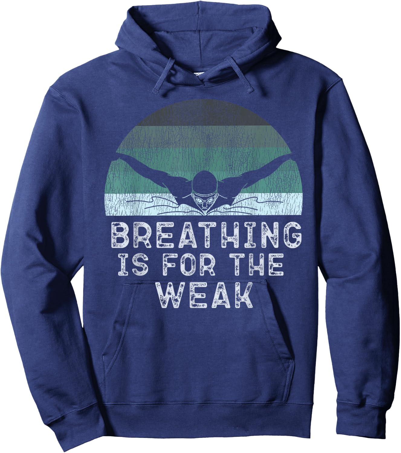 Swimmer Swim Breathing Is For The Weak Butterfly Swimming Hoodie - Hoodie | Navy
