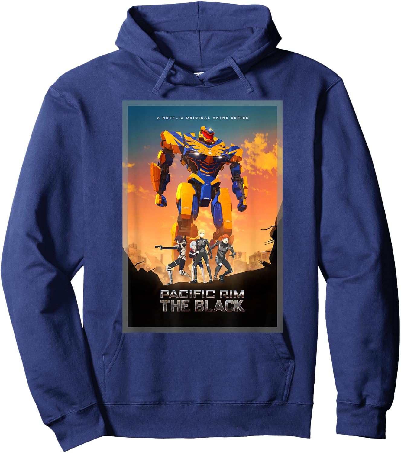 Pacific Rim The Black Poster Hoodie - Hoodie | Navy