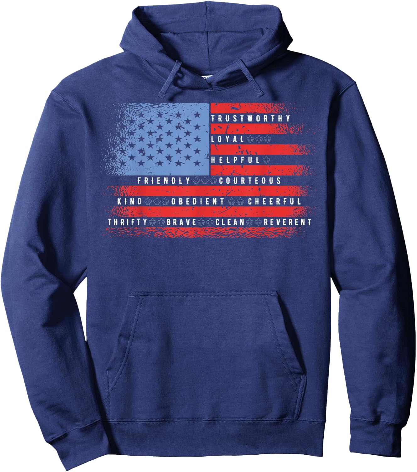 Vintage American Scouting Scout for a Camping Nature Hiking Hoodie - Hoodie | Navy