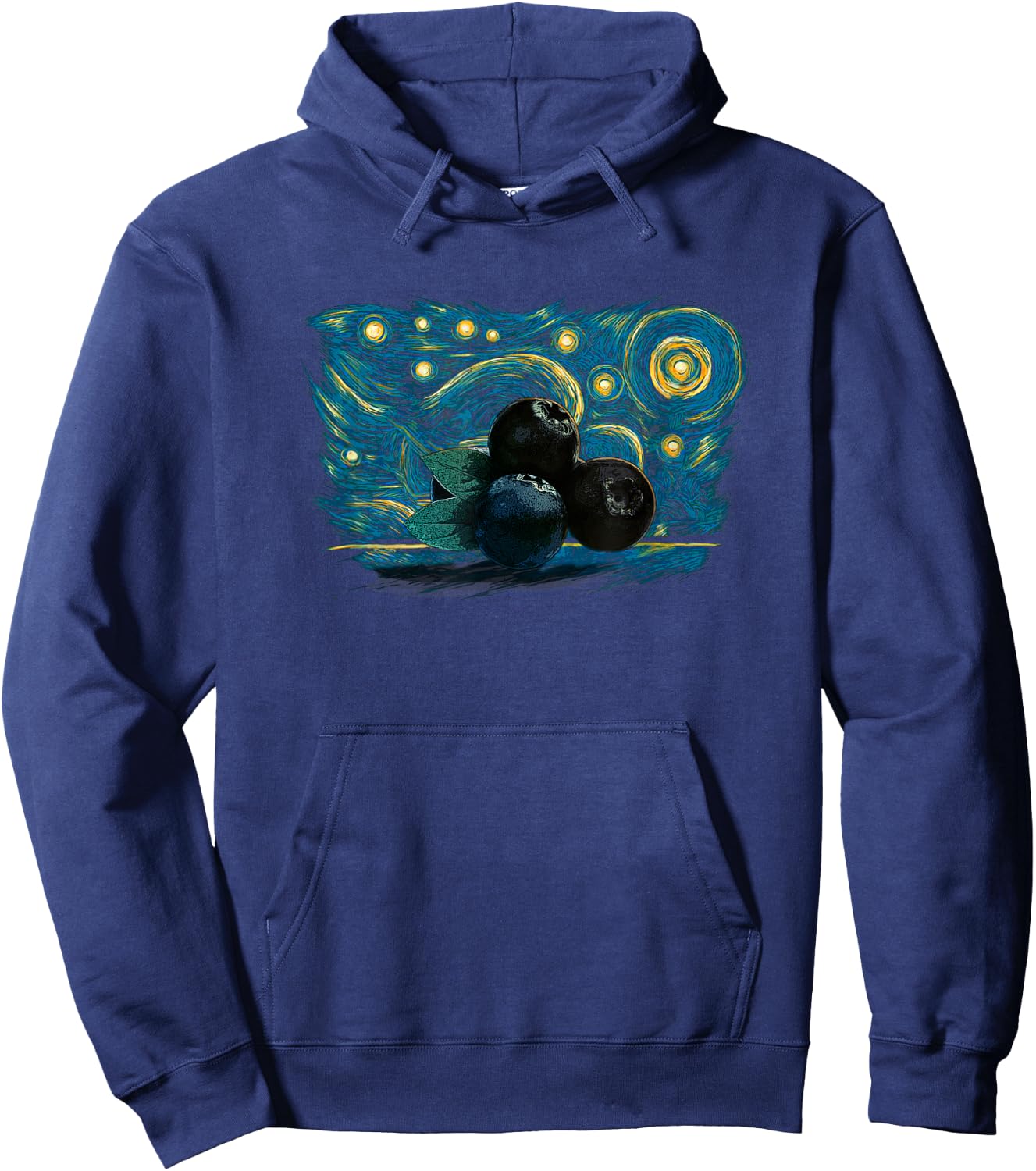 Retro Vintage Style Blueberry Hoodie - Hoodie | Navy
