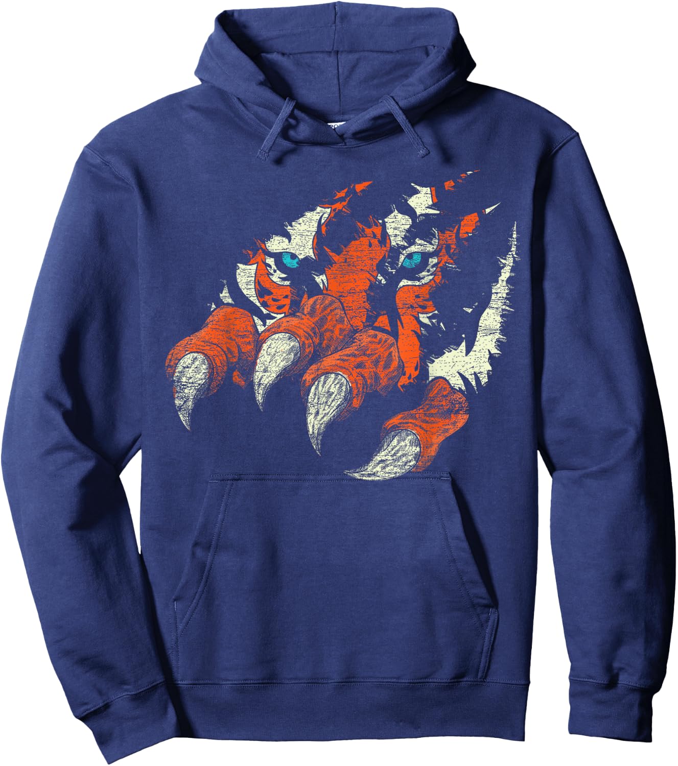 Wild Cat Claws Asian Predator Animal Eyes Wildlife Tiger Hoodie - Hoodie | Navy