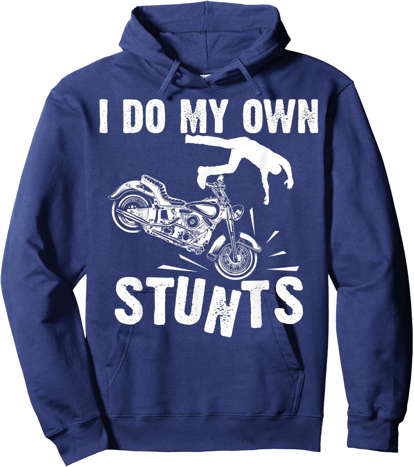 Funny I Do My Own Stunts Cool Motorcycle Gift Women Hoodie - Hoodie | Navy
