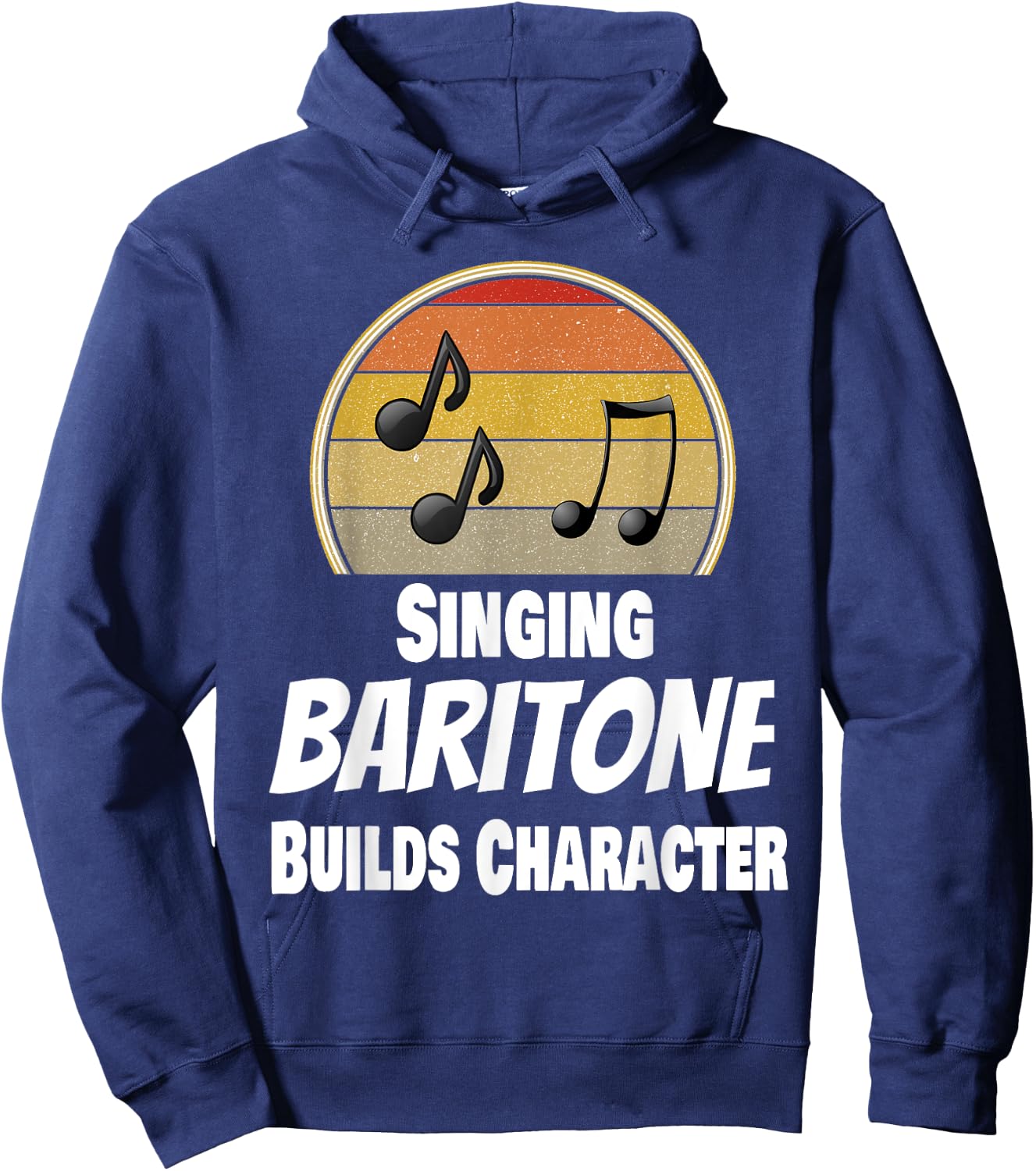 Funny Choir Acapella Singer Singing Baritone Musician Music Hoodie - Hoodie | Navy