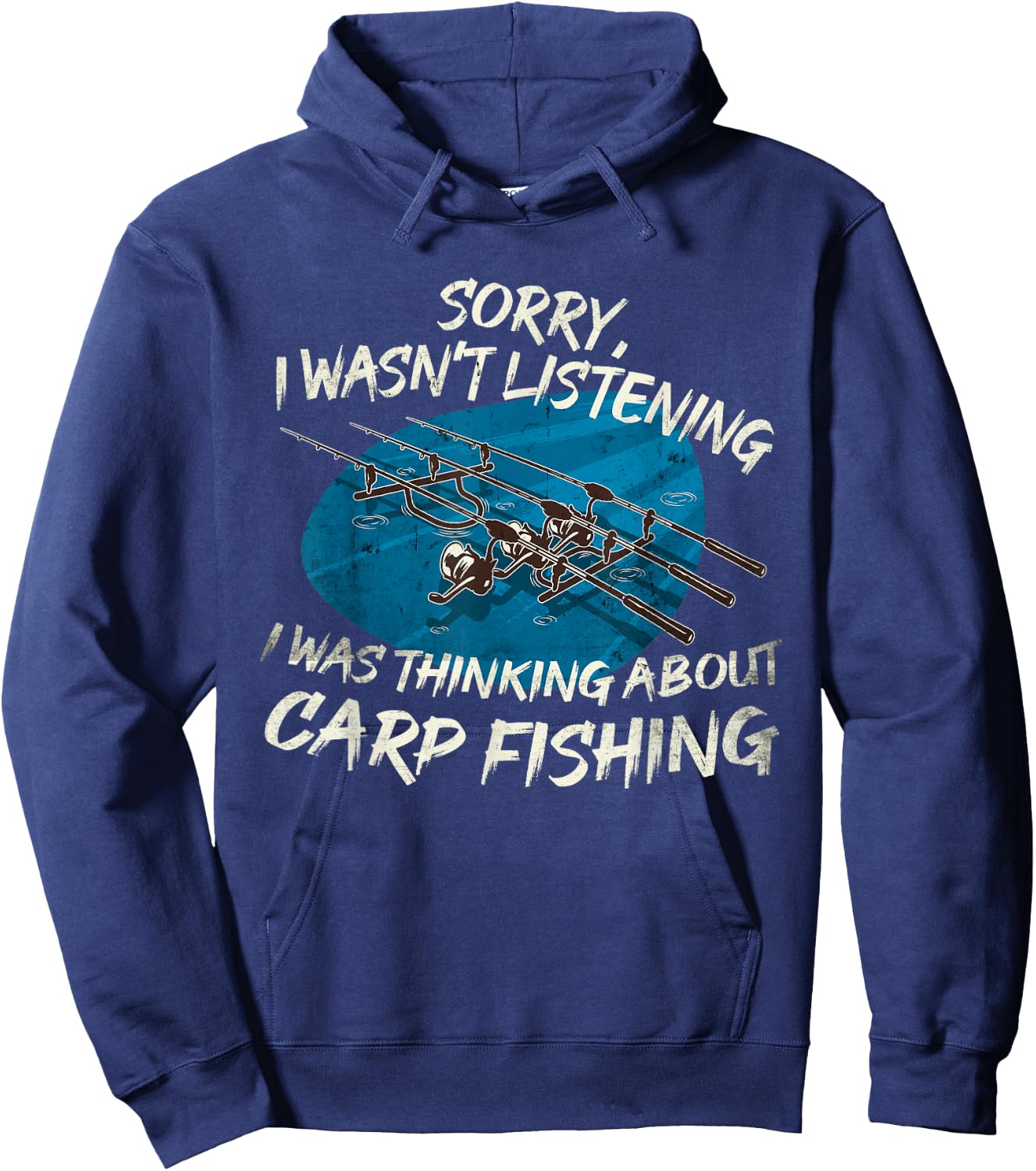 Rod Pod motif sorry was thinking about Carp Fishing Hoodie - Hoodie | Navy