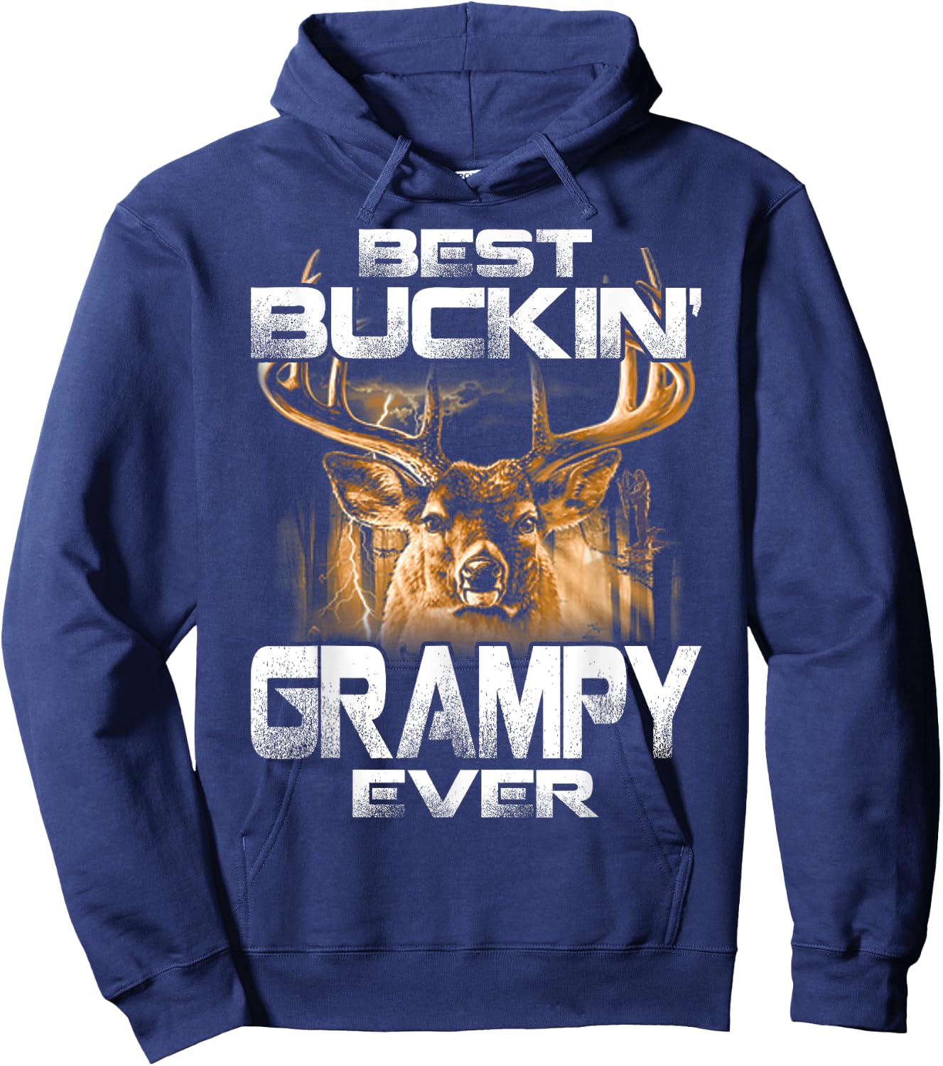 Best Buckin' Grampy Ever Deer Hunting Bucking Father Hoodie - Hoodie | Navy