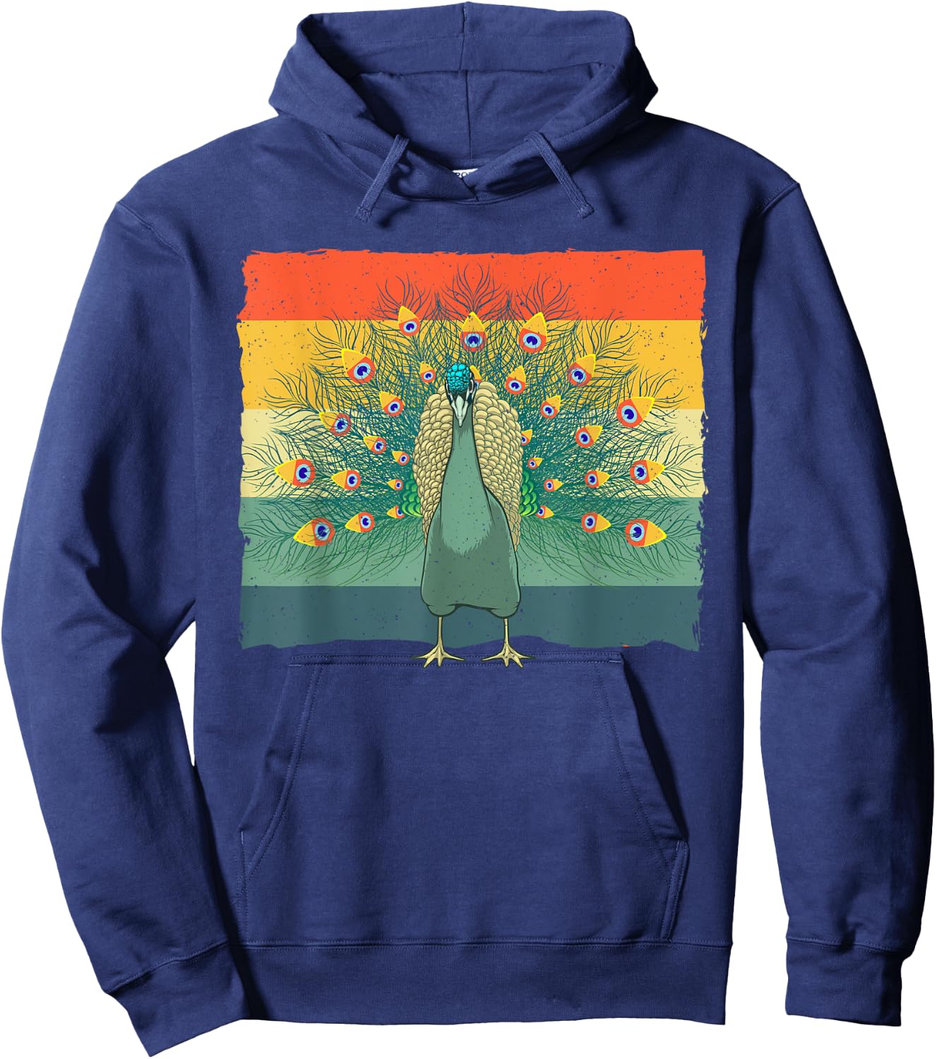 Cool Peacock Design Women Kids Vintage Peacock Lover Hoodie - Hoodie | Navy