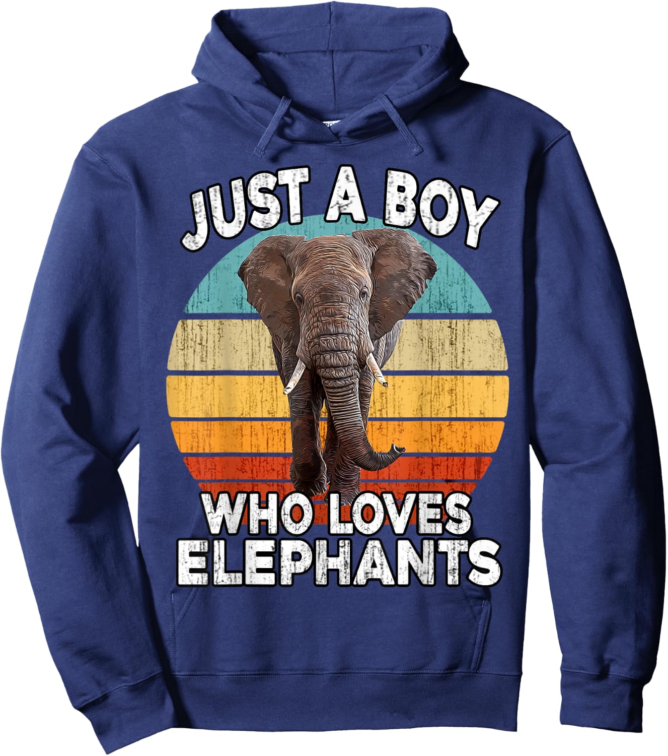 Funny Elephant Lovers - Just A Boy Who Loves Elephants Hoodie - Hoodie | Navy