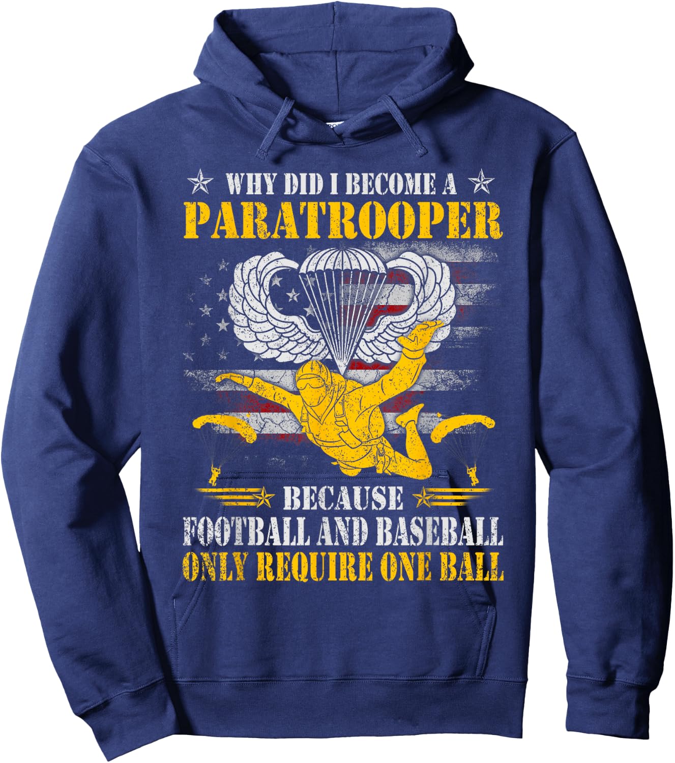82nd 101st Airborne Paratrooper Jump , Veterans Day Hoodie - Hoodie | Navy