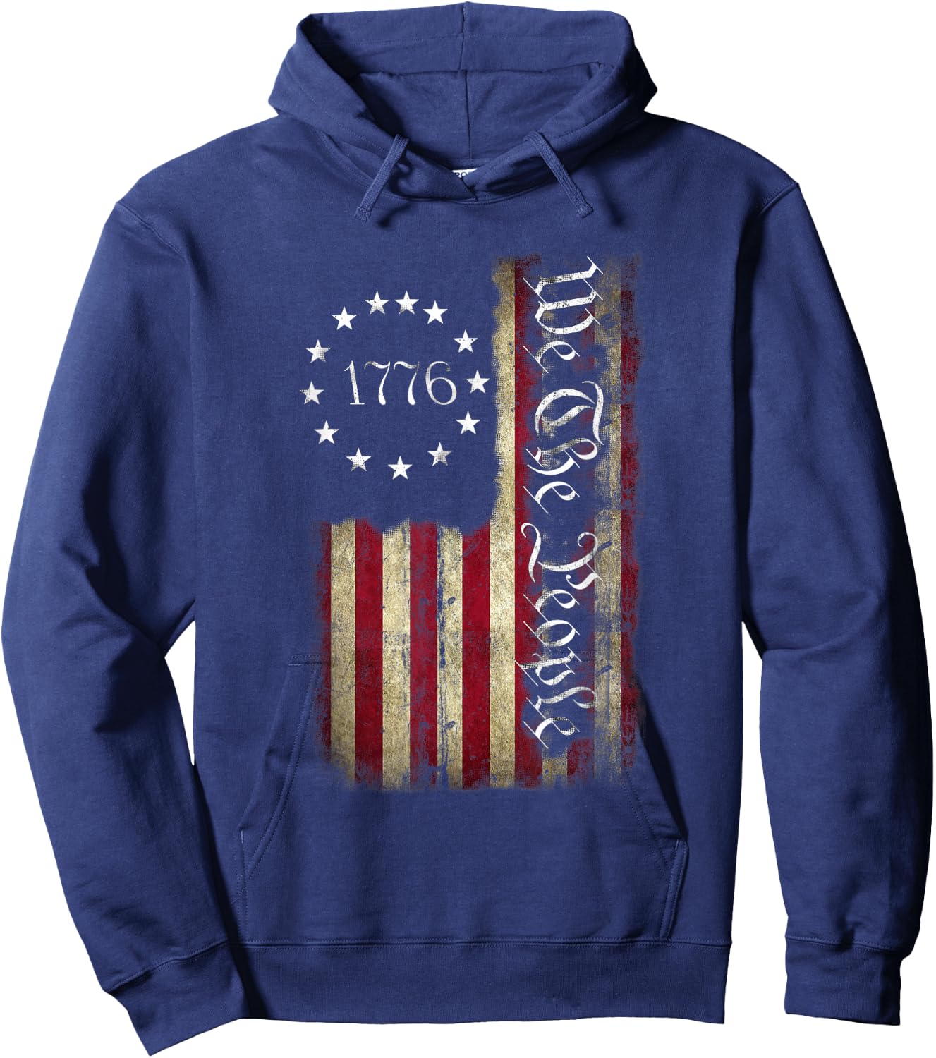 1776 We The People Patriotic American Constitution Hoodie - Hoodie | Navy