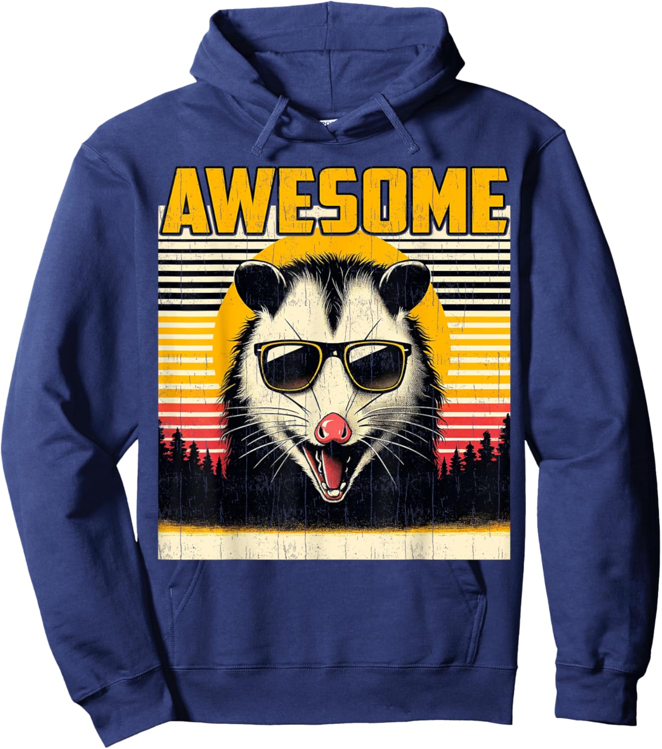 Opossum-Shirt Funny Awesome Possum Men Dad Father's Day Hoodie - Hoodie | Navy