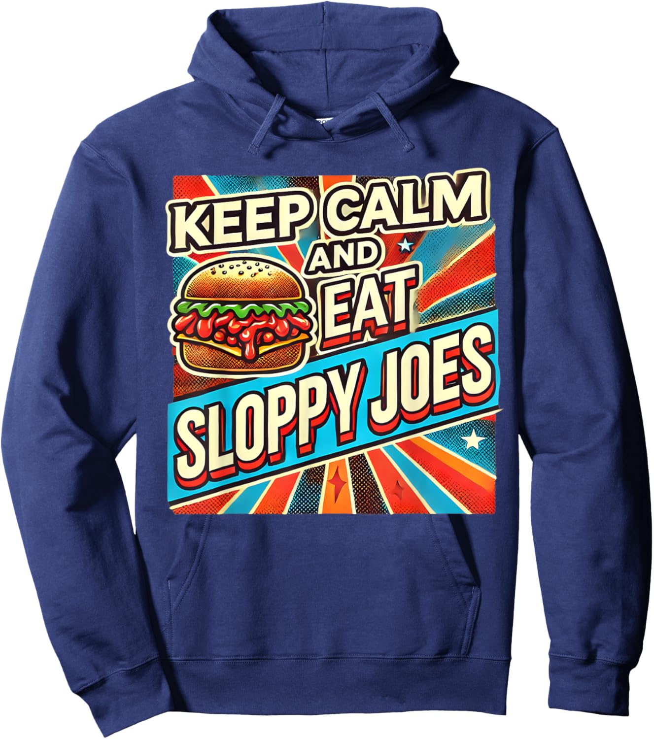Funny Sloppy Joe Enthusiast | Retro Vintage Sloppy Joe Hoodie - Hoodie | Navy