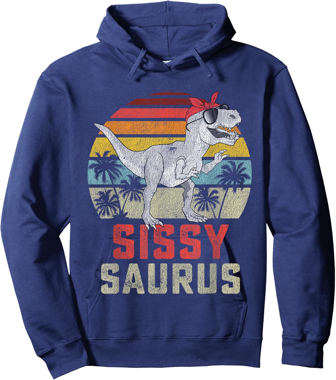 Sissysaurus T Rex Dinosaur Sissy Saurus Girl Family Hoodie - Hoodie | Navy