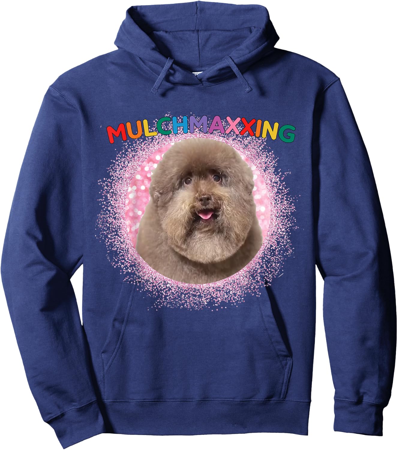 Mulch Gang 4 Life MulchMaxxing Puppy Dog Meme For Dog Lovers Men Women Kids Hoodie - Hoodie | Navy