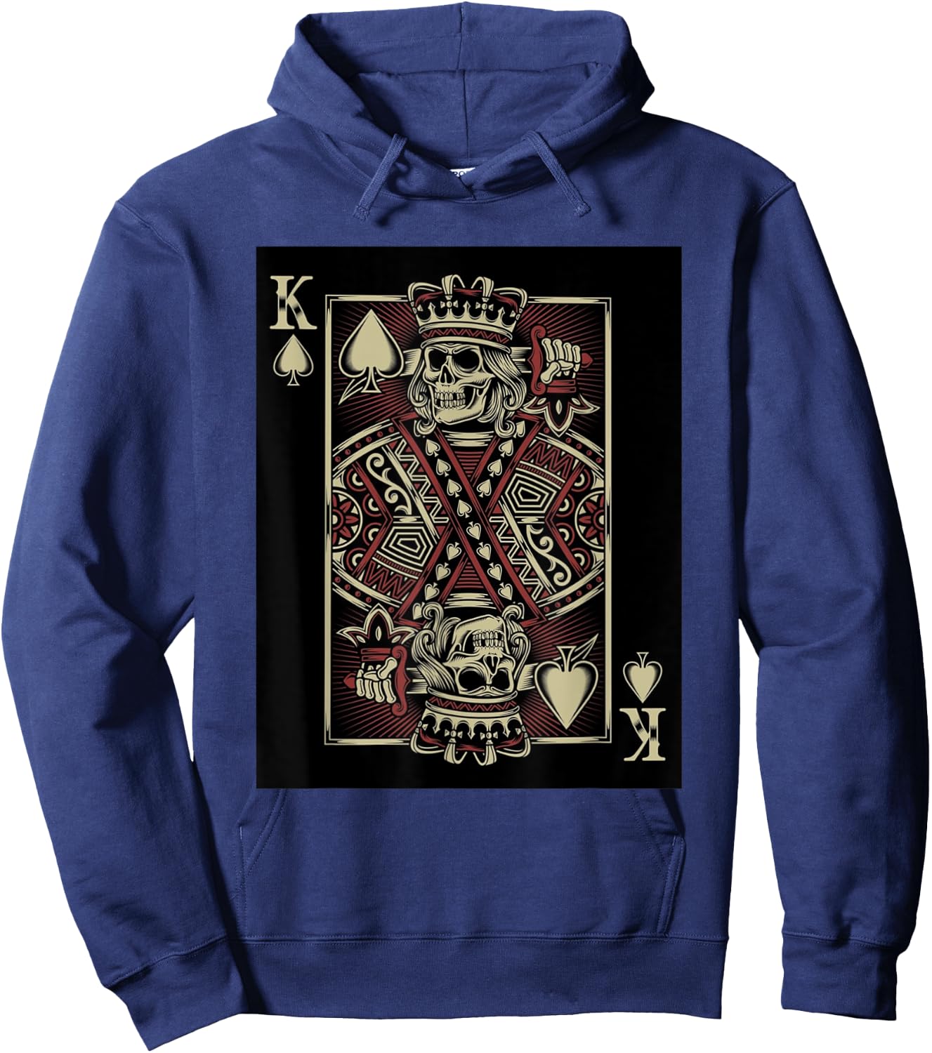King of Death Grim Reaper Playing Card Hoodie - Hoodie | Navy