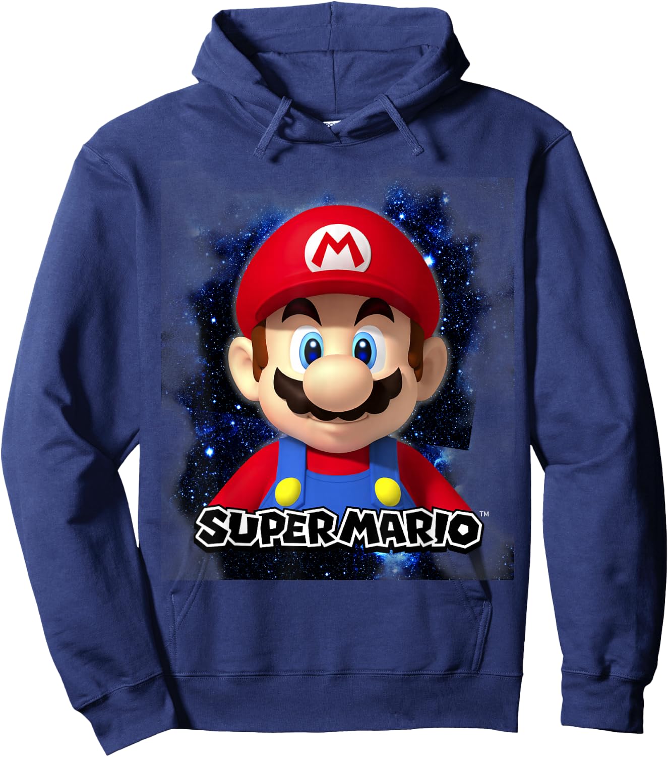 Super Mario Big Galaxy Nintendo Icon Mario Poster Hoodie - Hoodie | Navy