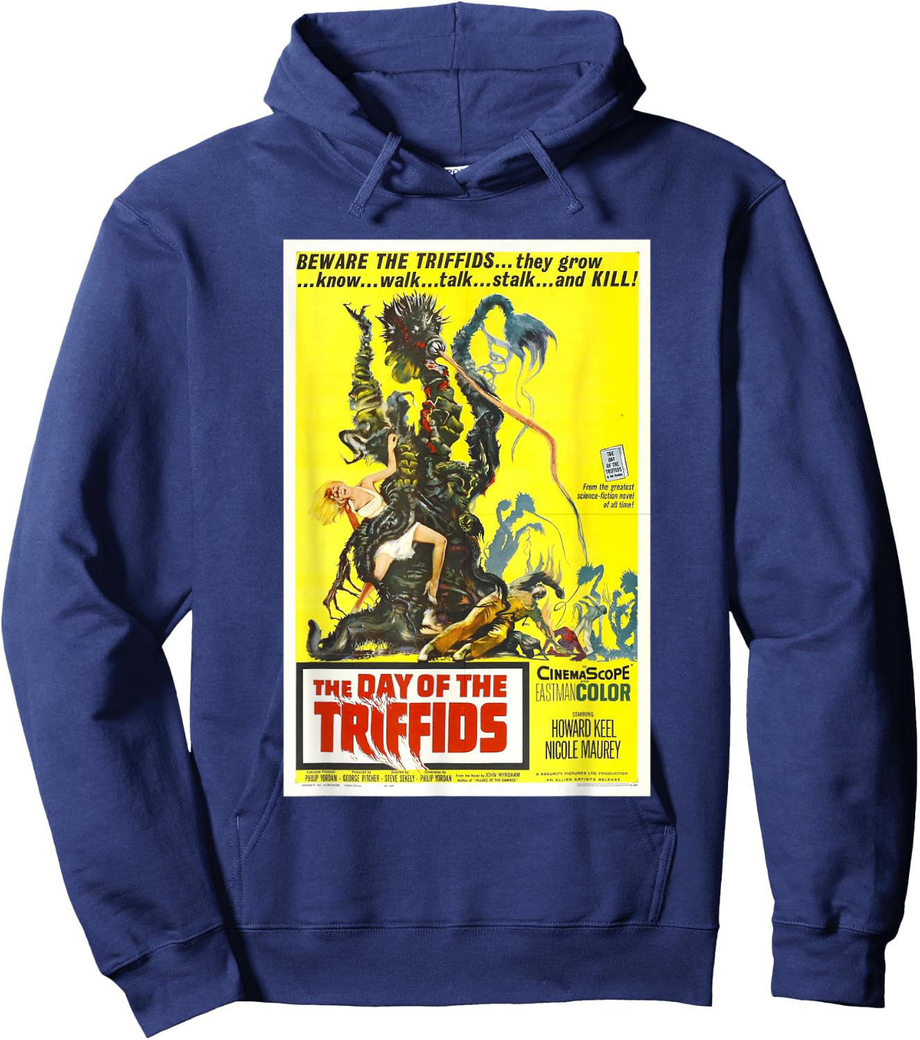 The Day of the Triffids, Sci-fi vintage movie monster poster Hoodie - Hoodie | Navy