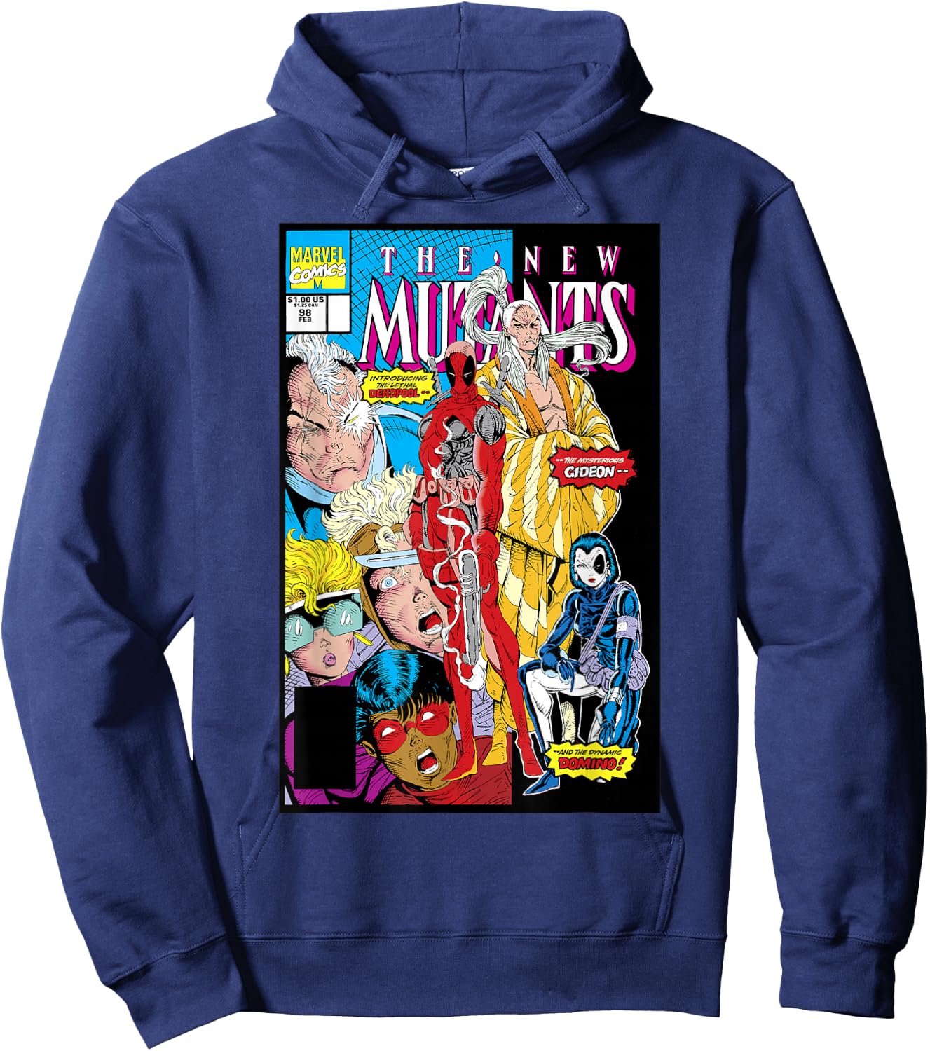 Marvel Deadpool 30th Debut Comic Cover Small Hoodie - Hoodie | Navy