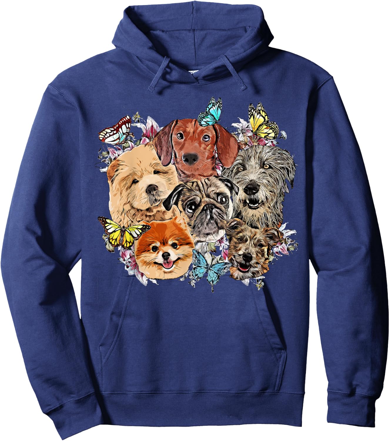 Dog Selfie Animal Pet Dog Lover Hoodie - Hoodie | Navy