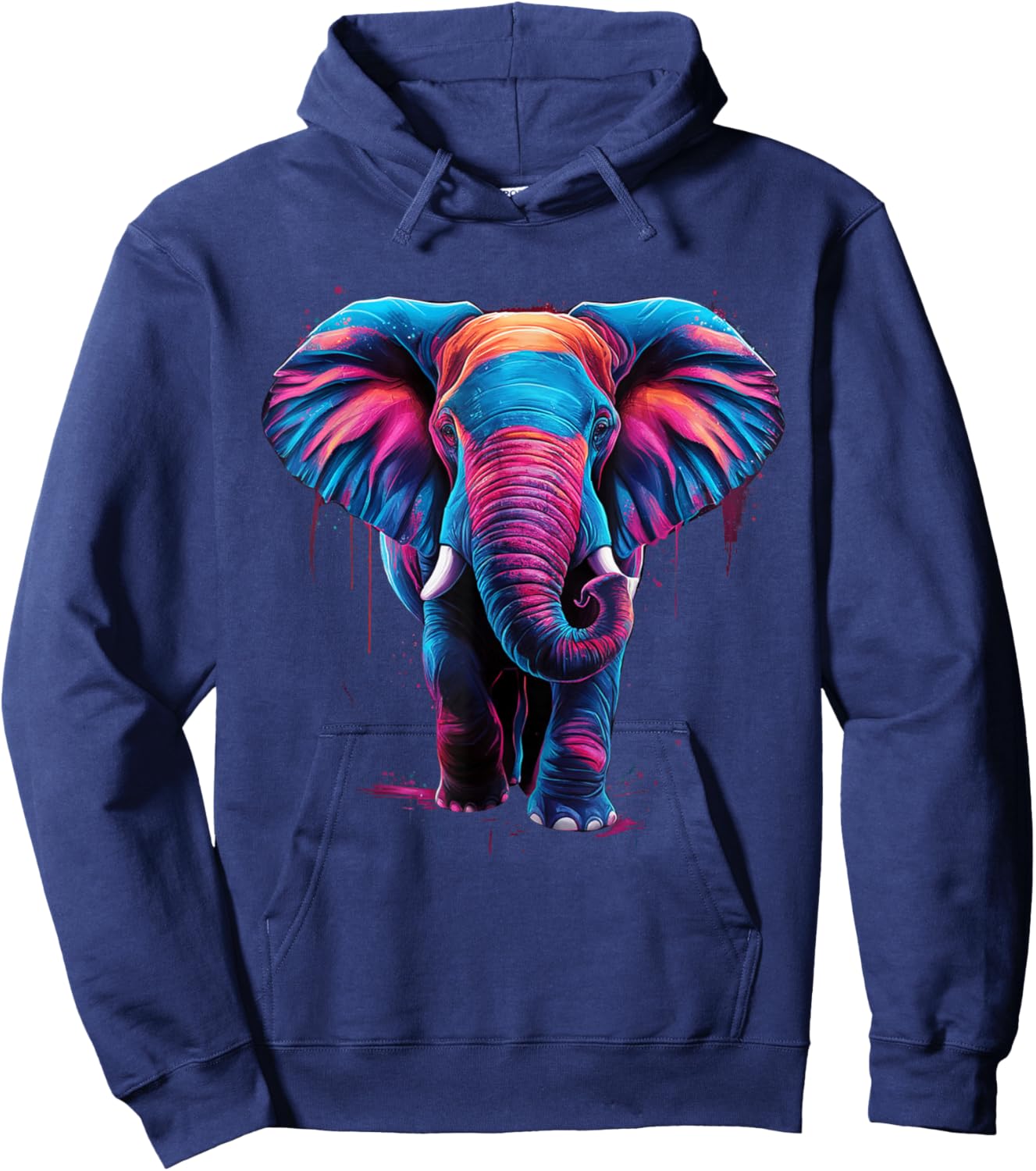 Elephant Colorful Pop Art Elephant Lovers Hoodie - Hoodie | Navy