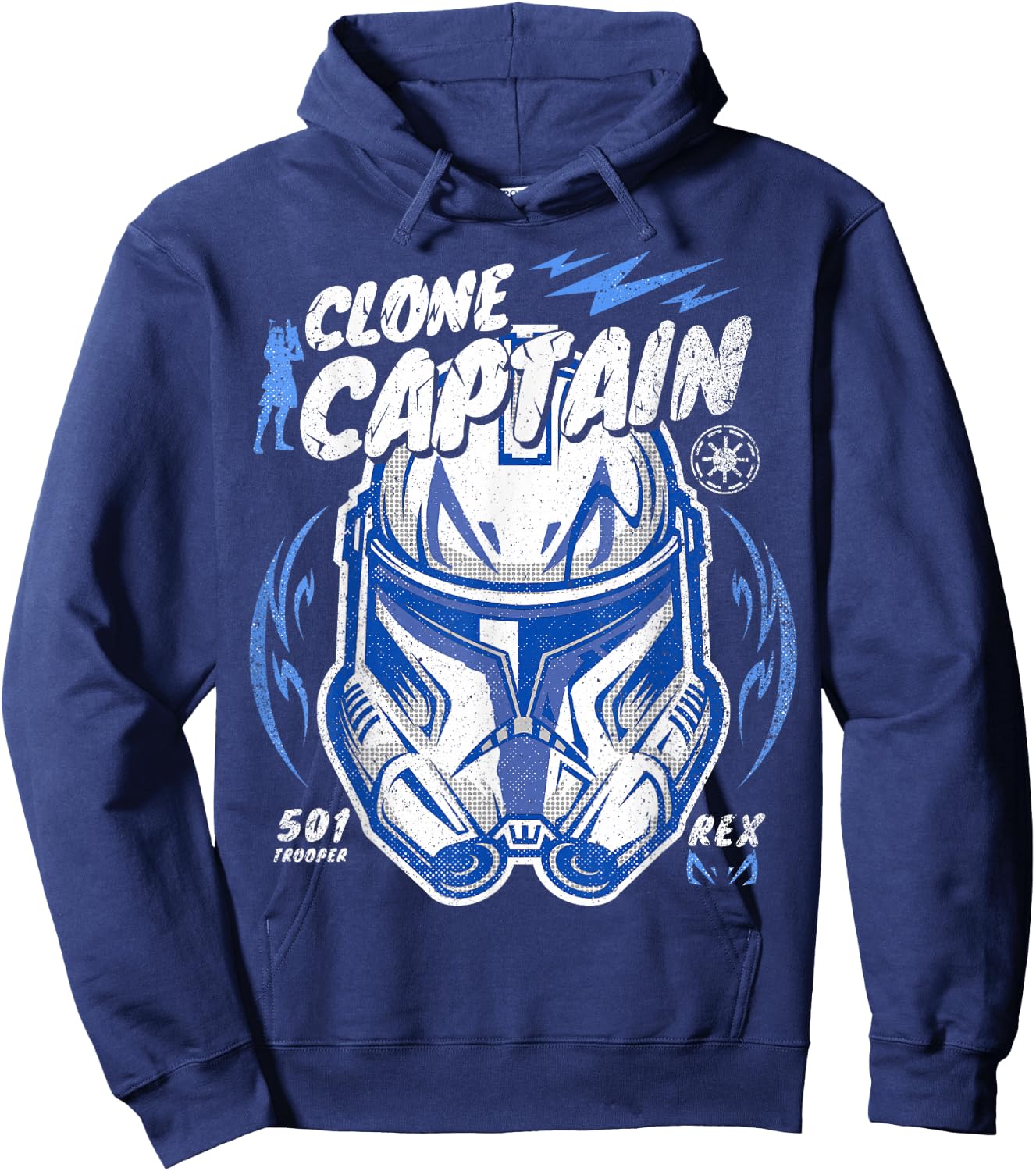 Star Wars: The Clone Wars Clone Captain Rex Big Face Hoodie - Hoodie | Navy