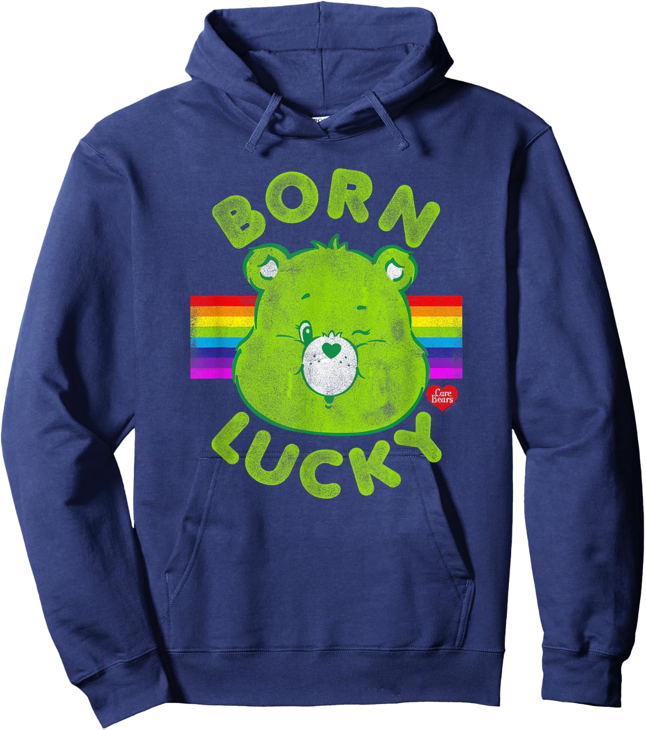 Care Bears Born Lucky Good Luck Bear St. Patrick's Day Hoodie - Hoodie | Navy