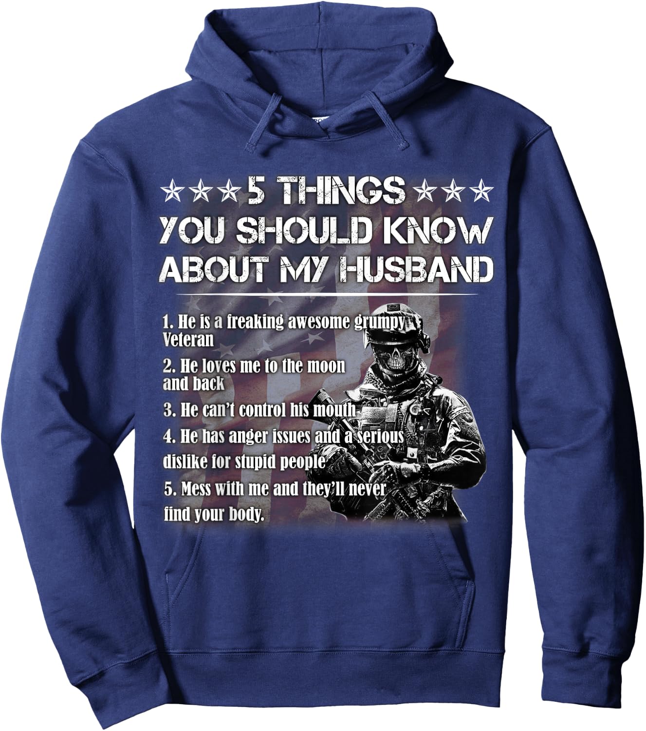 5 Things you should know about my Husband Hoodie - Hoodie | Navy