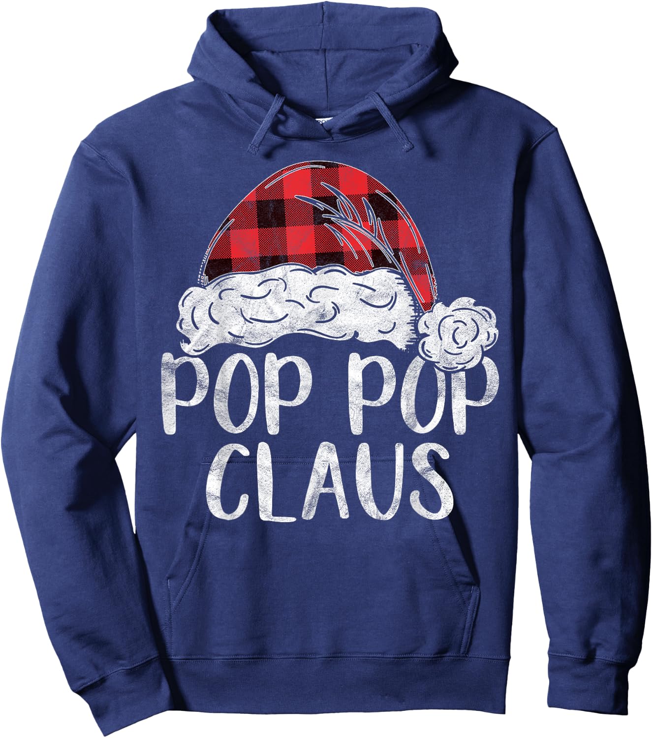 Pop Pop Claus Christmas Costume Gift Santa Matching Family Hoodie - Hoodie | Navy