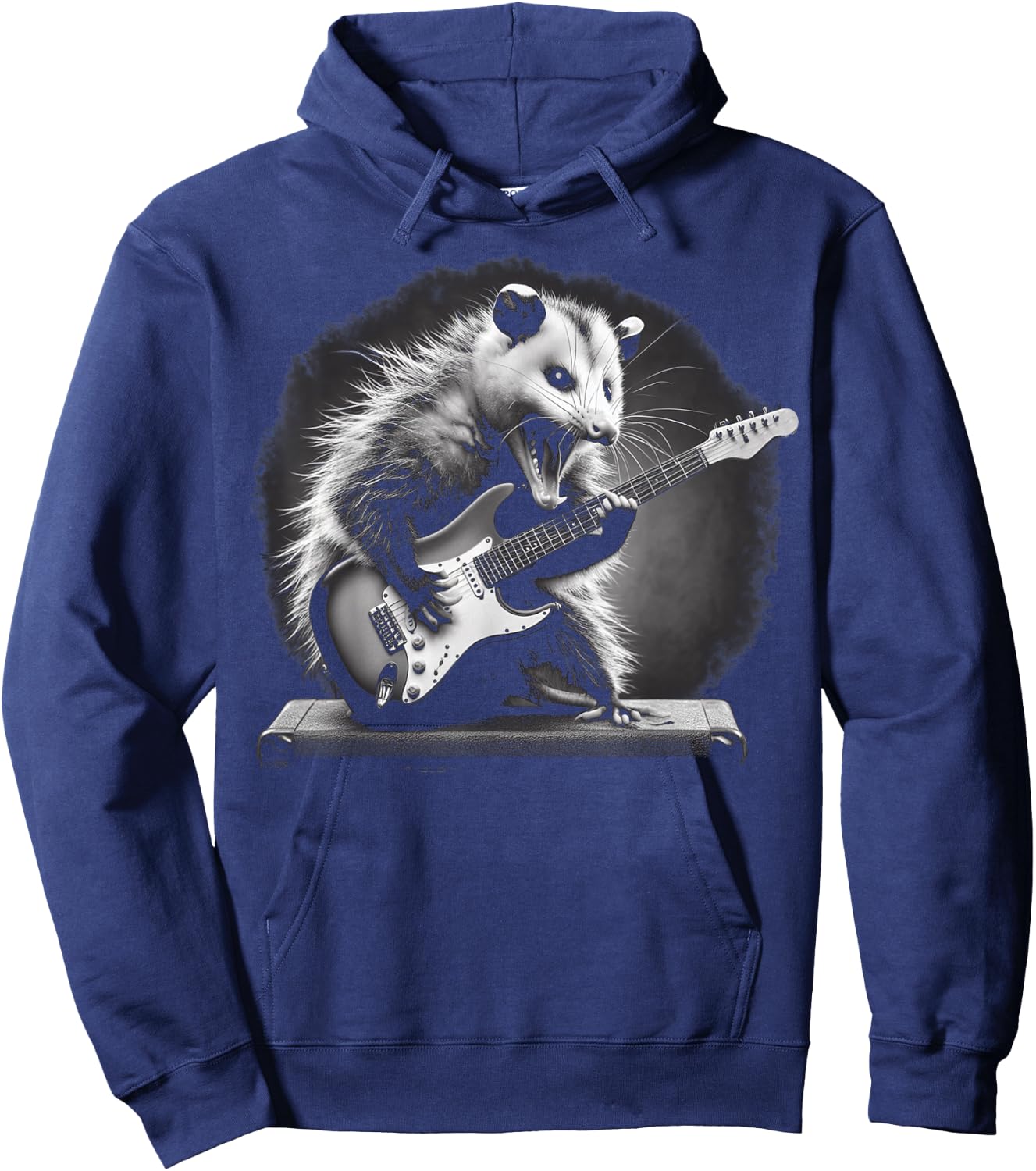 Opossum Playing Guitar Rock and Roll Rock Star Men Women Kid Hoodie - Hoodie | Navy