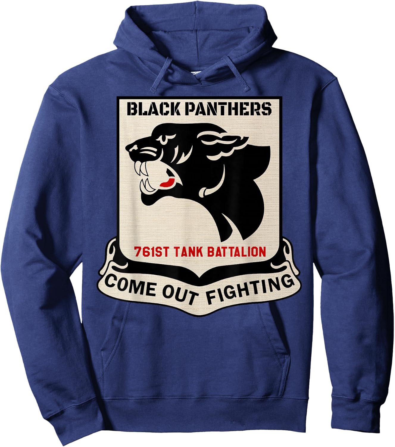 WW2 USA 761st Tank Battalion African American Black Panthers Hoodie - Hoodie | Navy
