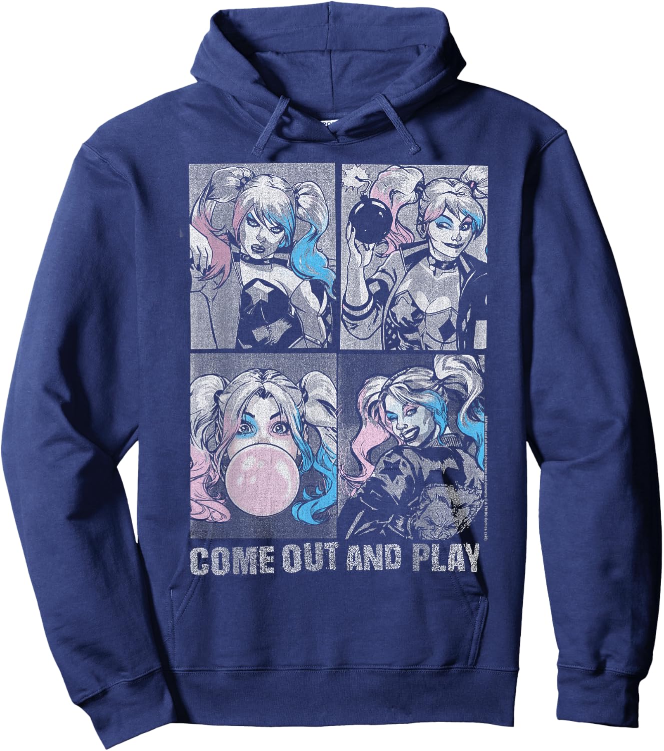 DC Comics Batman Harley Quinn Come Play C1 Hoodie - Hoodie | Navy